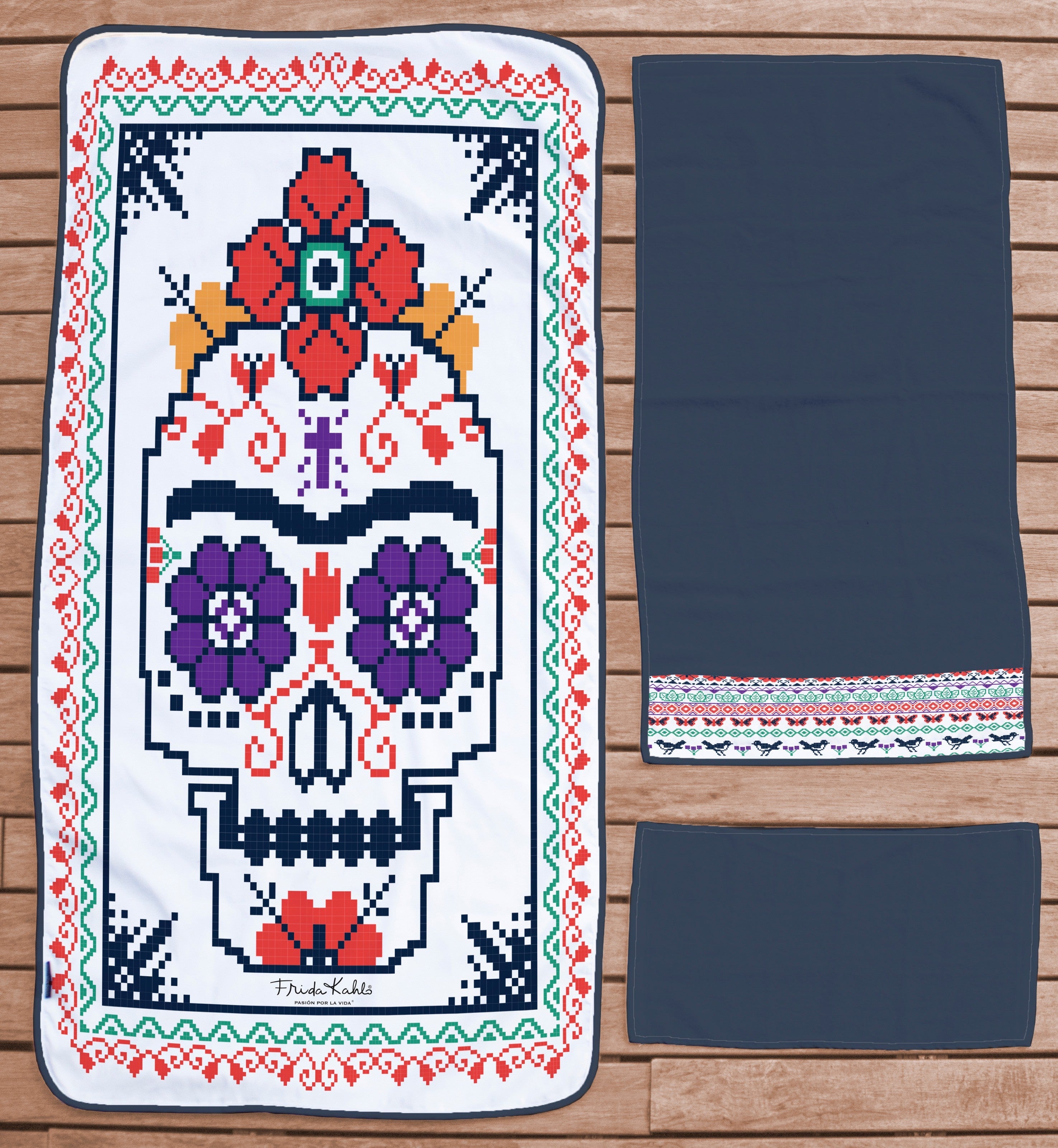 Set Toallas Hogar Frida Skull