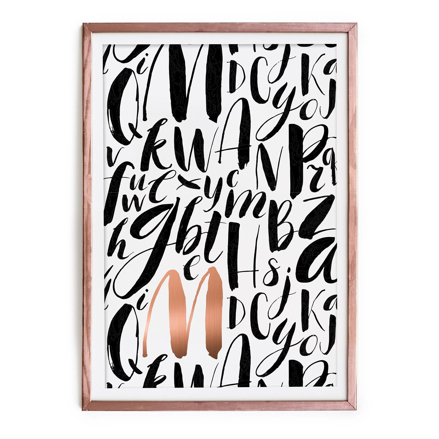 Cuadro Cobre Alphabet