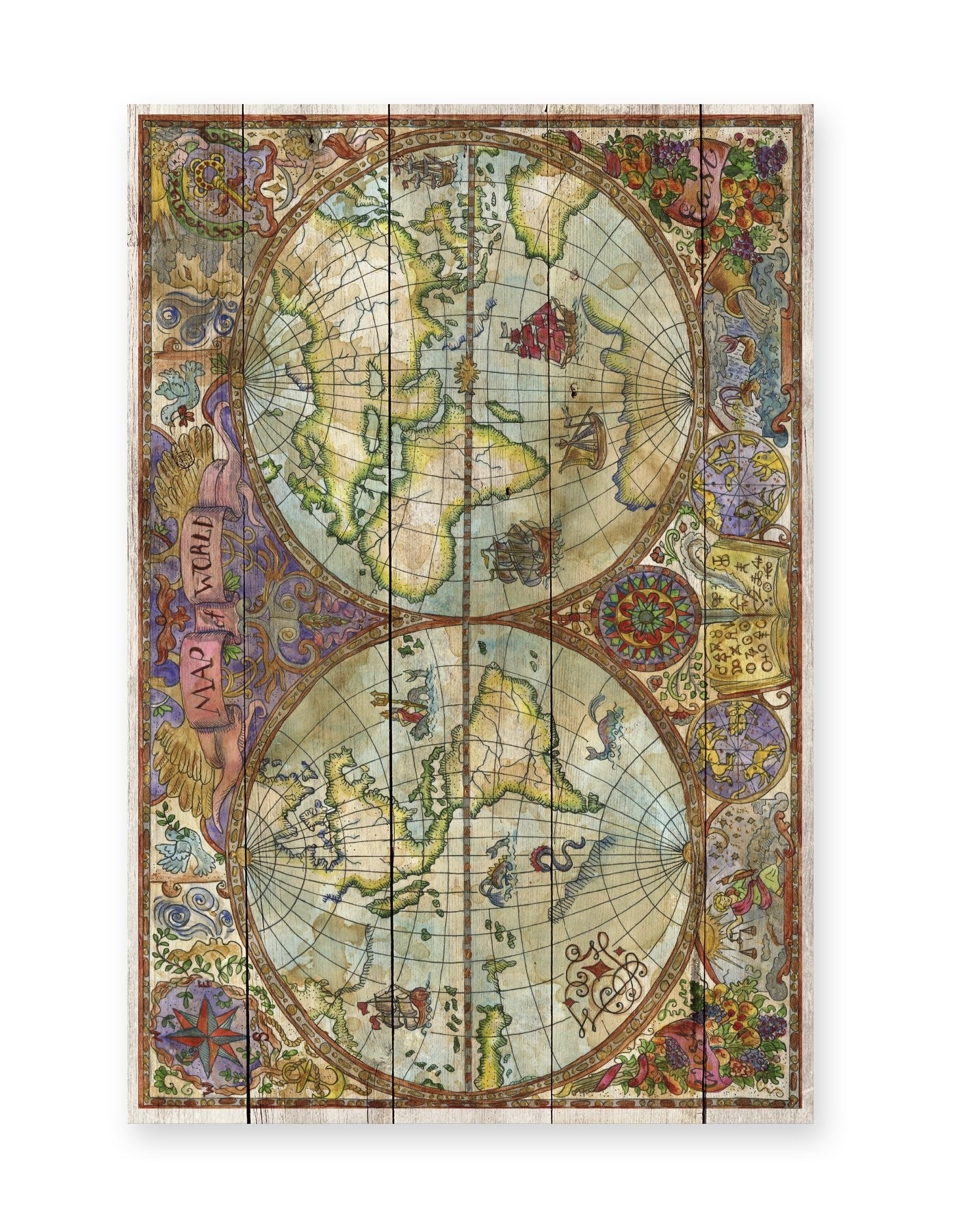 Tabla 60x40 (Map of World)