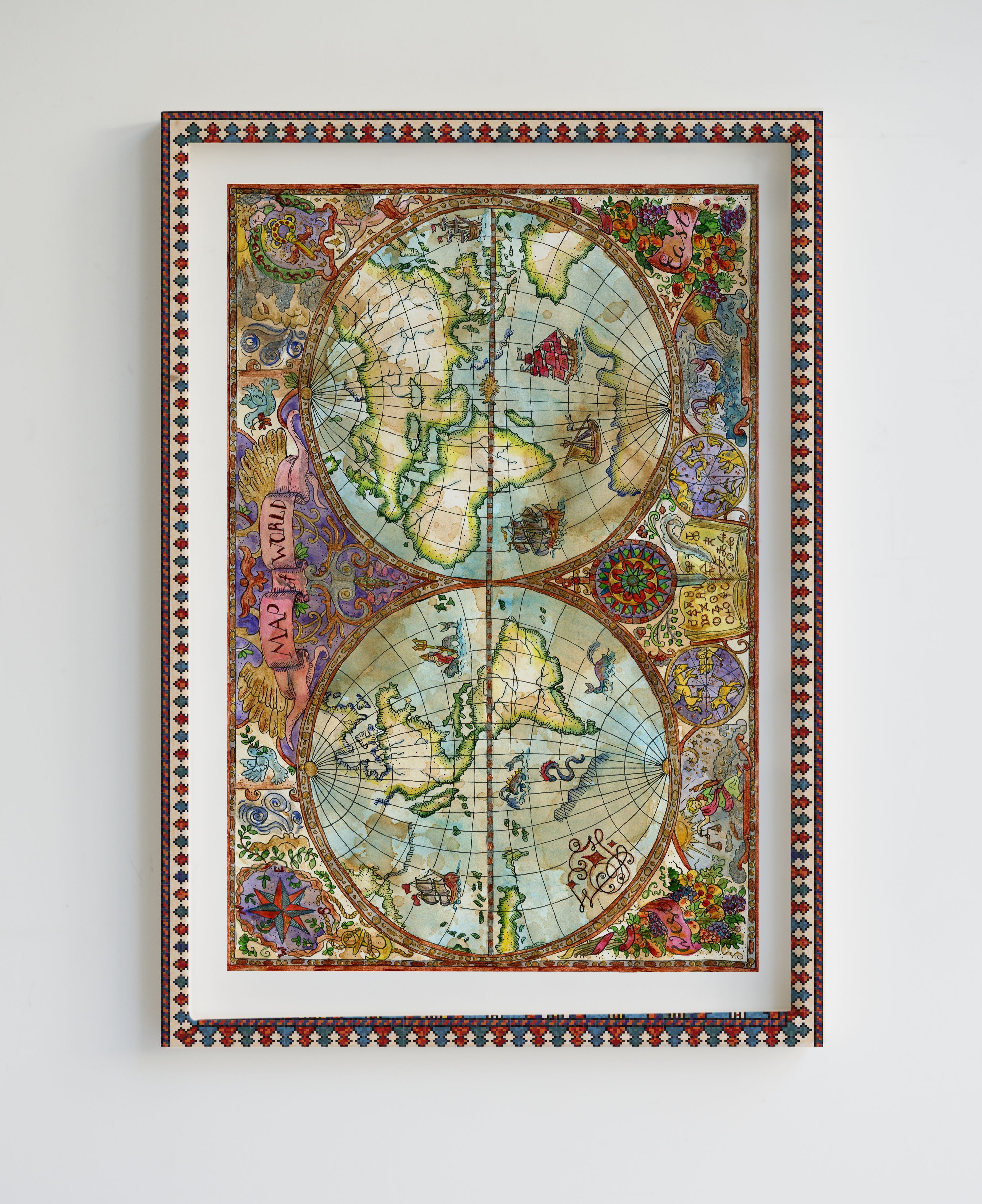 Painting Limited Edition WorldMAp