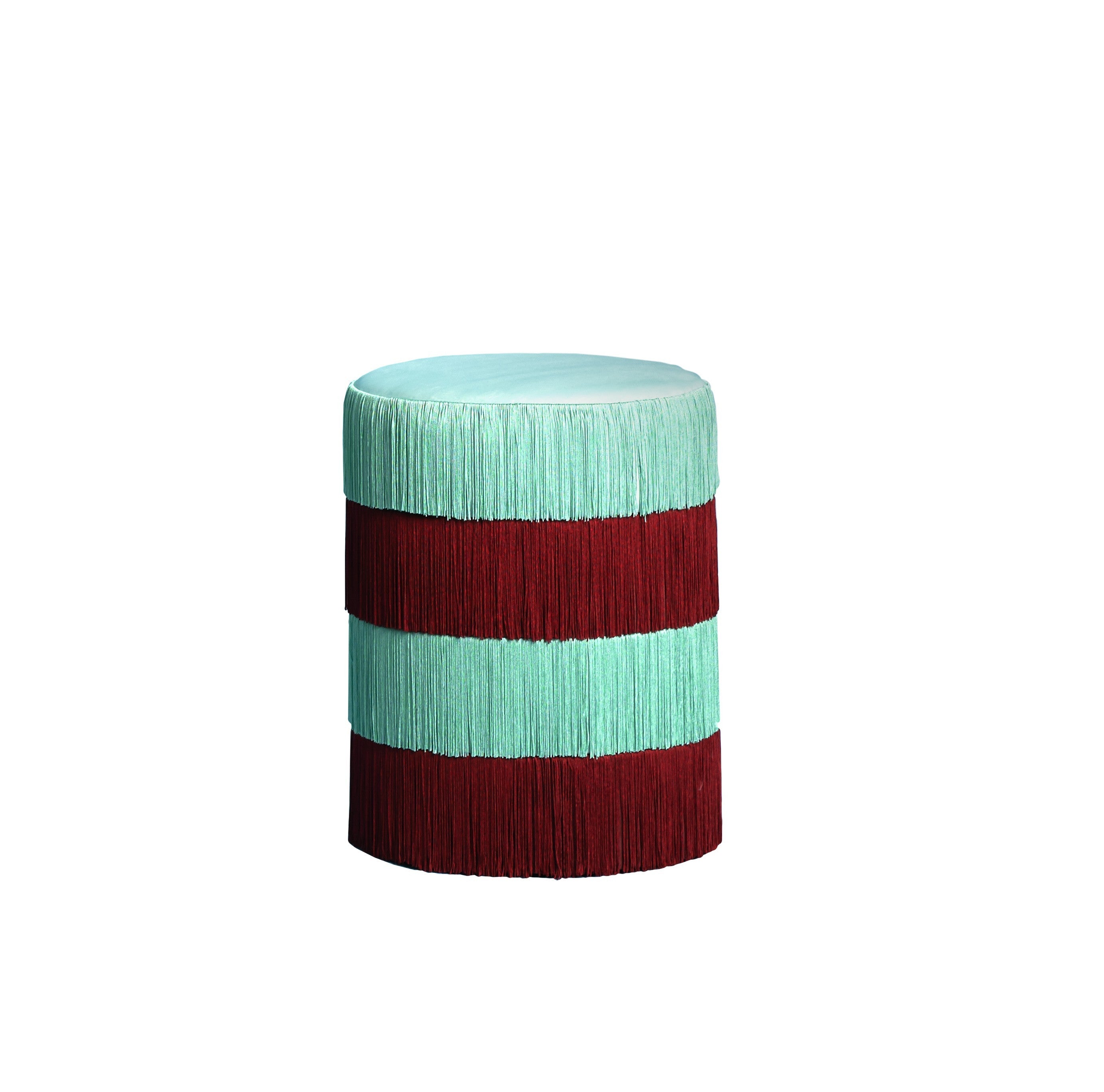 Pouf Chachachá - Aquamarine & Bordeaux