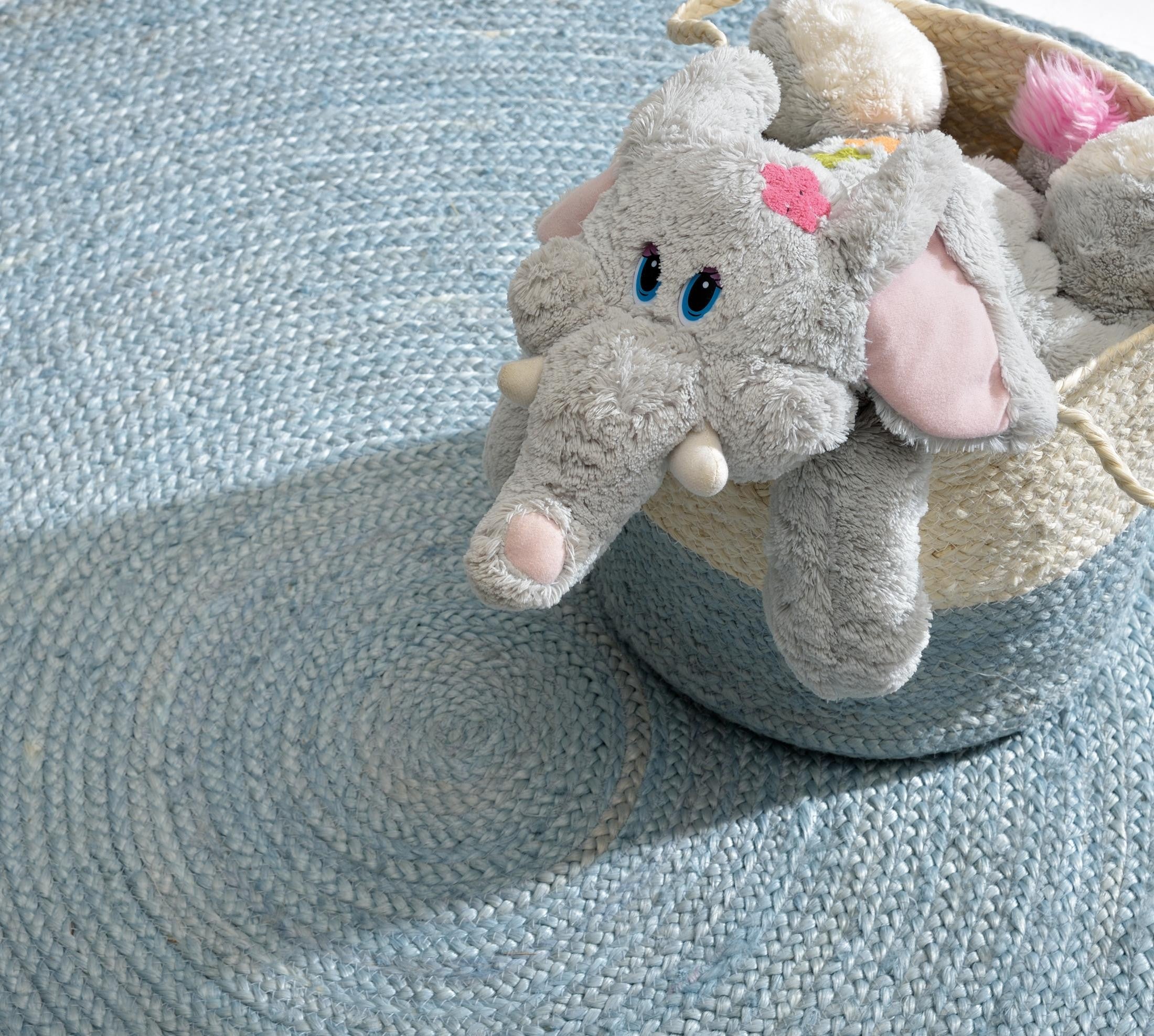 Cesta de Yute Azul