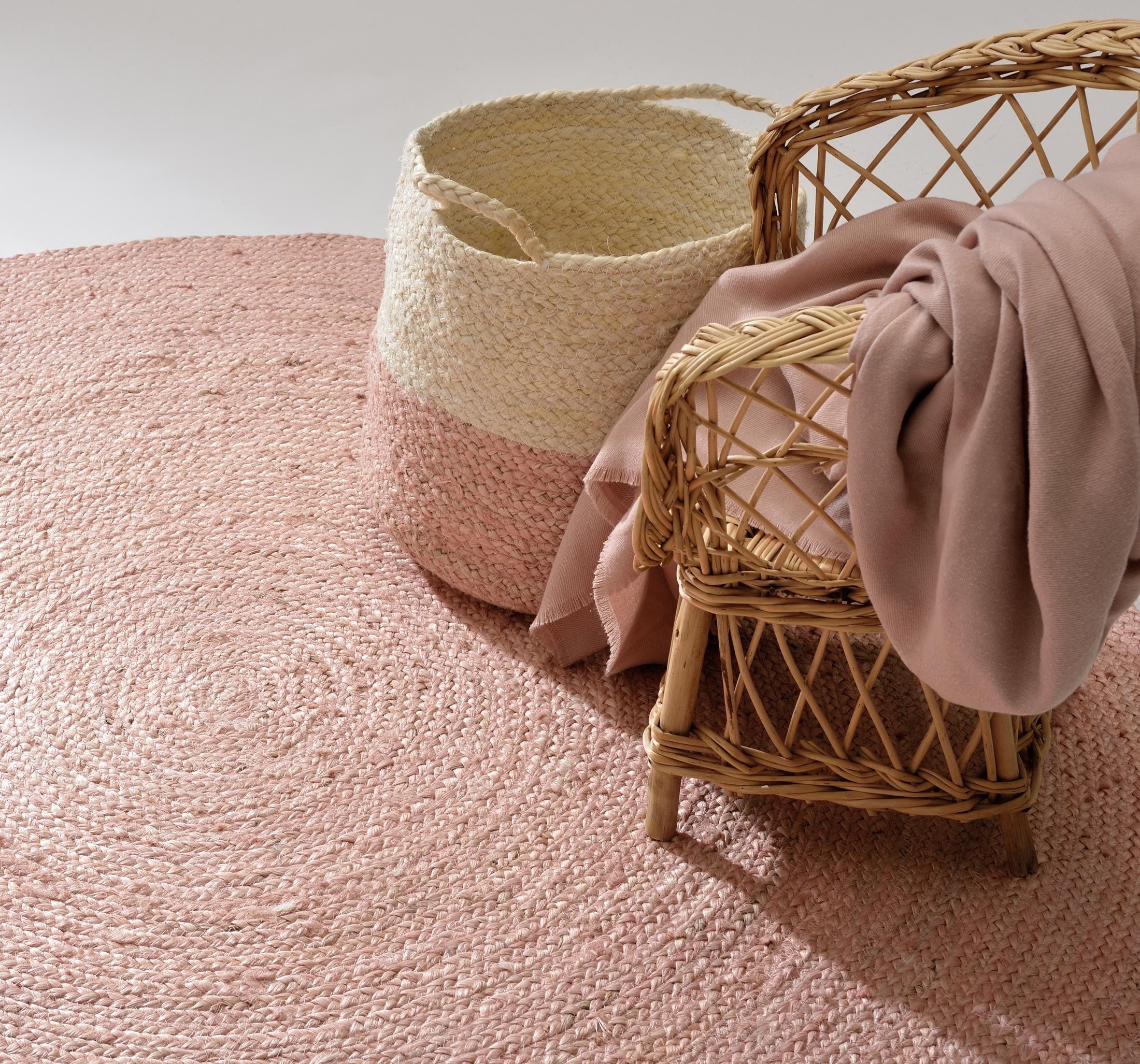 Cestas de Yute Rosa