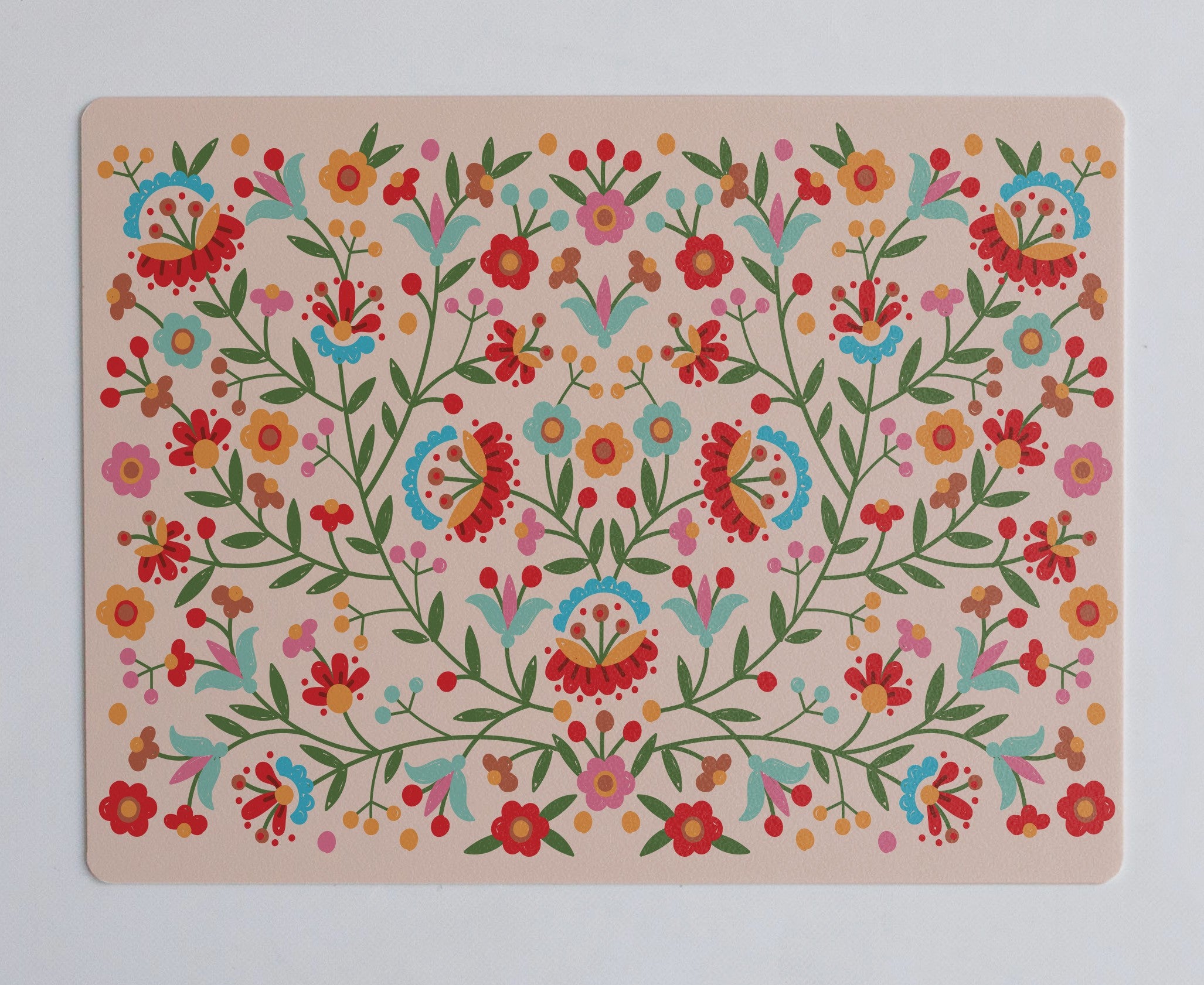 Desk Mat Mexican Flowers