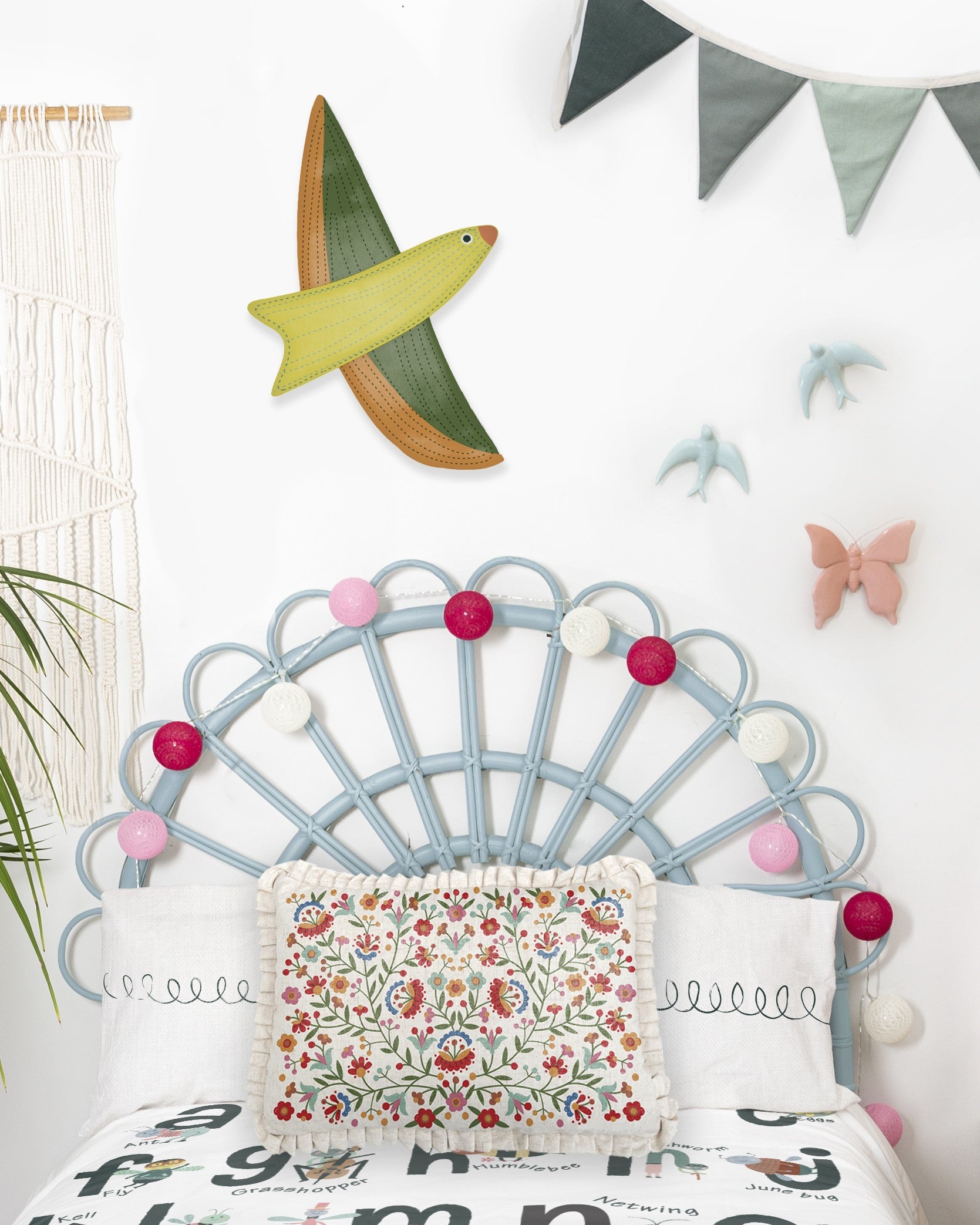 Cojin Ruffle 50x35 Mexican Flowers