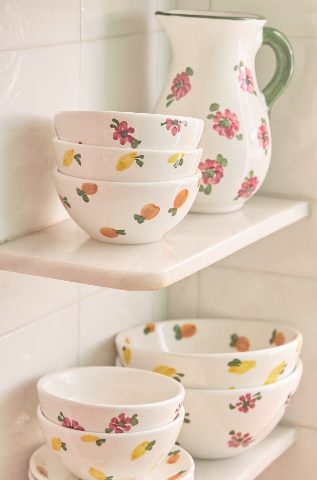 Ceramic Crockery Set (Lemons and Oranges)