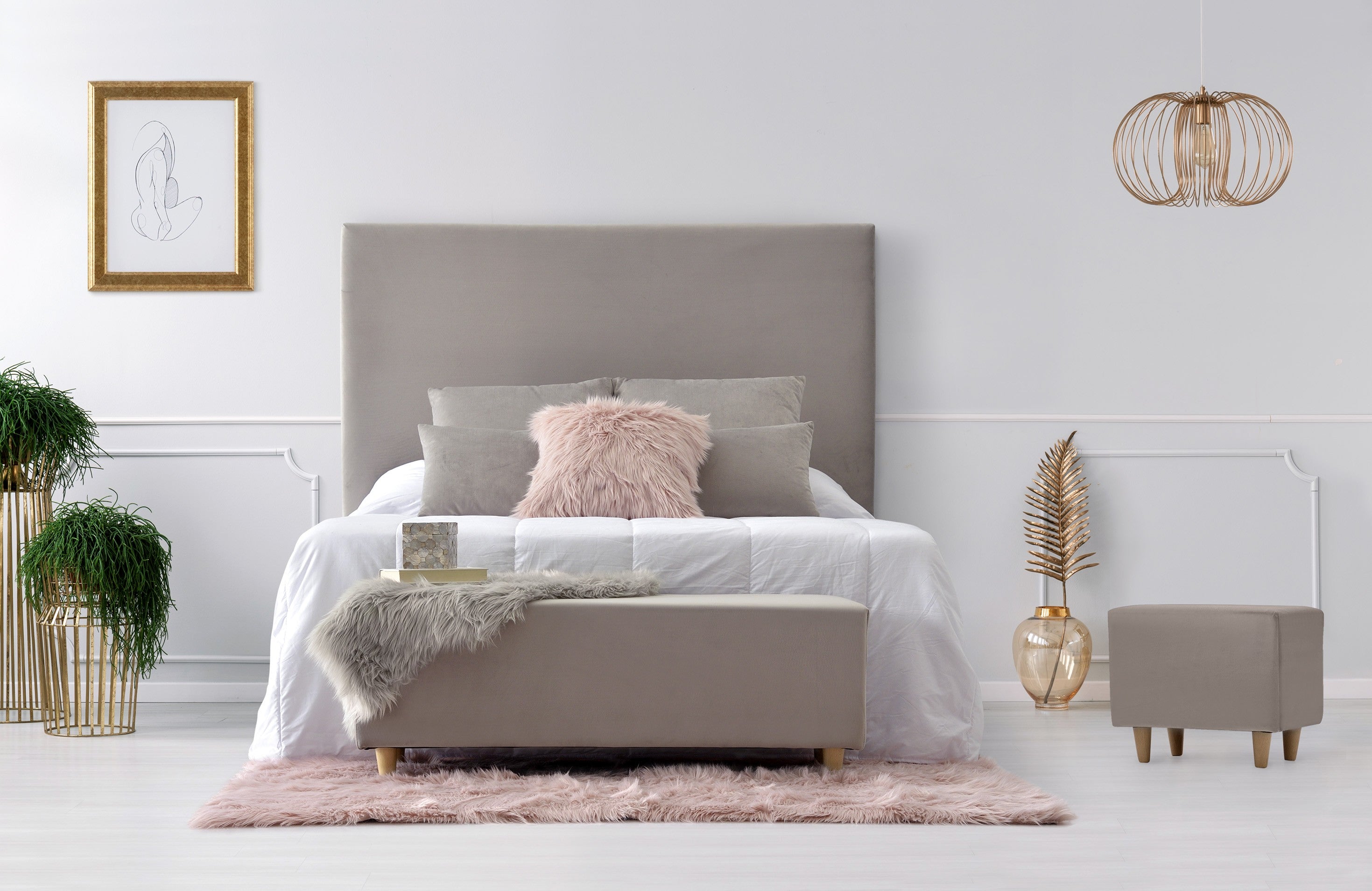 Alfombra rectangular fur pink (120x170)