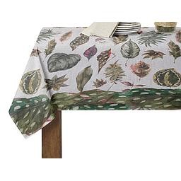 Mantel de lino 140x250 (Green Leaves)