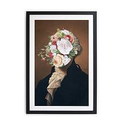 Cuadro Moldura Negra 40x30 (Washington Flower)