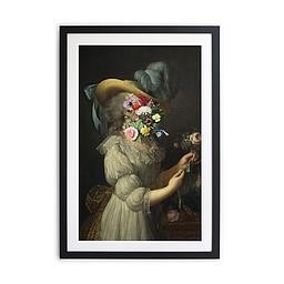 Cuadro Moldura Negra 40x30 (Flower Lady)