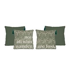 Set 2 Cojines Decorados (Green Flowers)
