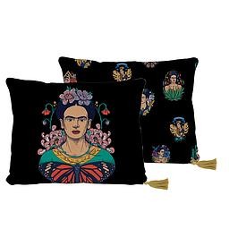 Cojin 50x35 Lino Borlas (Frida Butterfly)