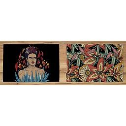 Set 2 Manteles Individuales Lino (Frida Garden)