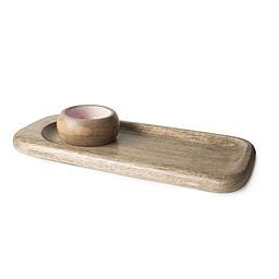 Rounded Tray with Bowl (Pink)