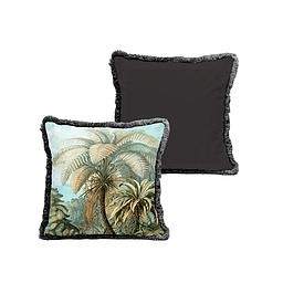 Cojin Terciopelo Fleco 45x45 (Vintage Palm)