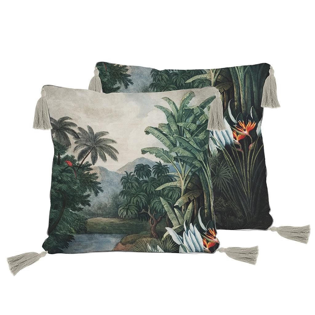 Cojin 45x45 Borlas (Tropical Jungle)