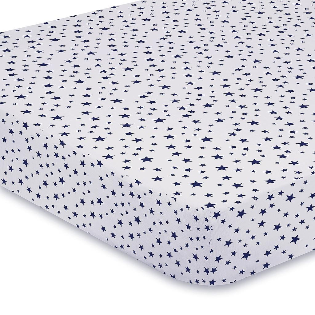 Fitted Tshirt Sheet 90 (Blue Stars)