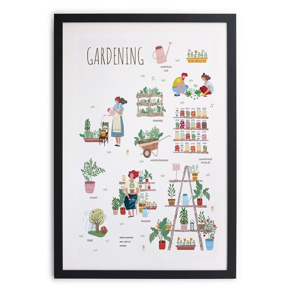 Cuadro Moldura Negra 40x30 (Gardening)