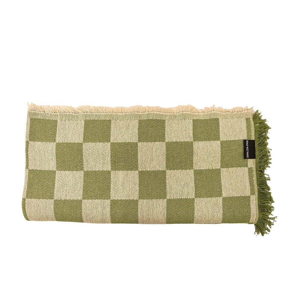 Colcha 240X240 (Green Checkerboard)