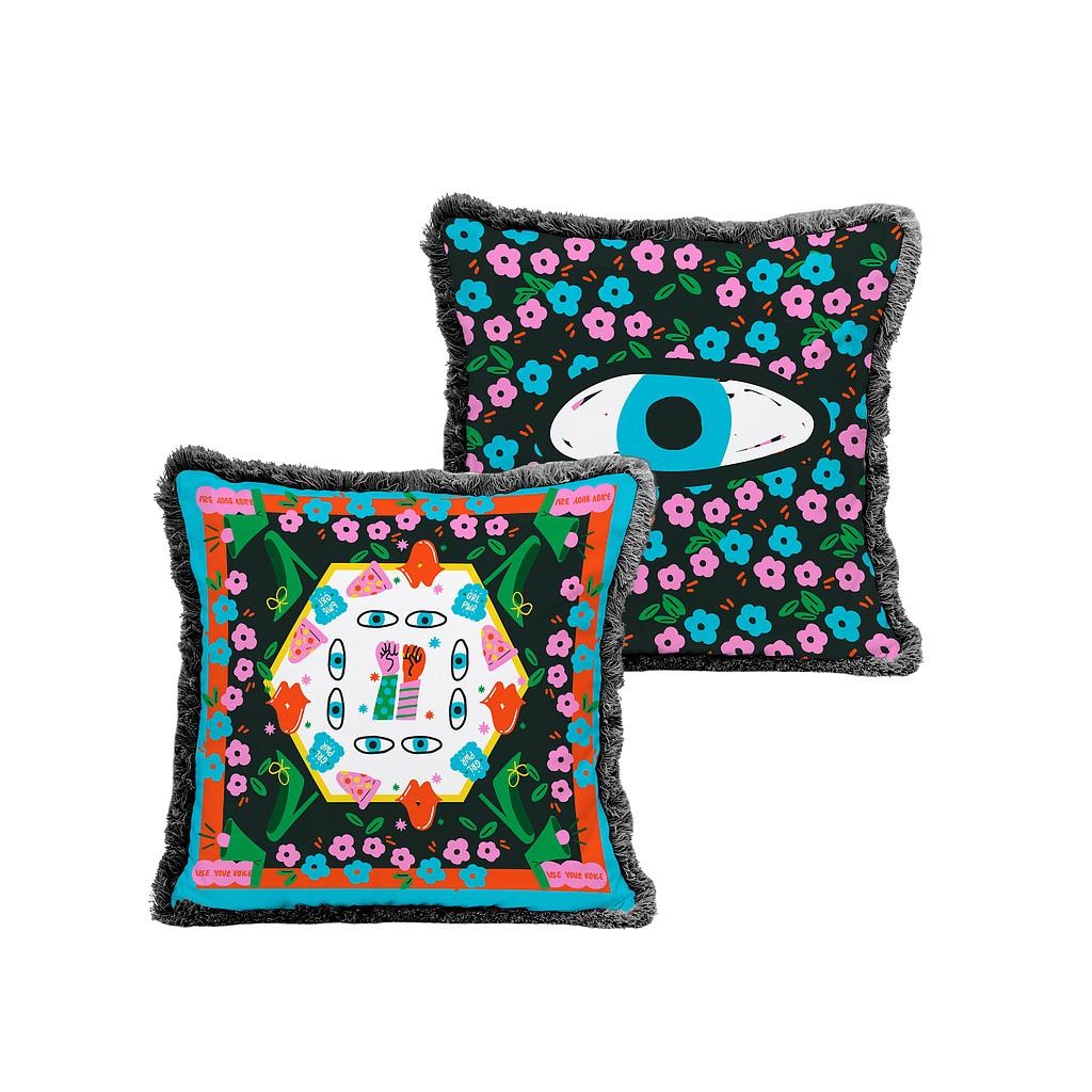 Cojin Terciopelo Fleco 45x45 (Eclectic)
