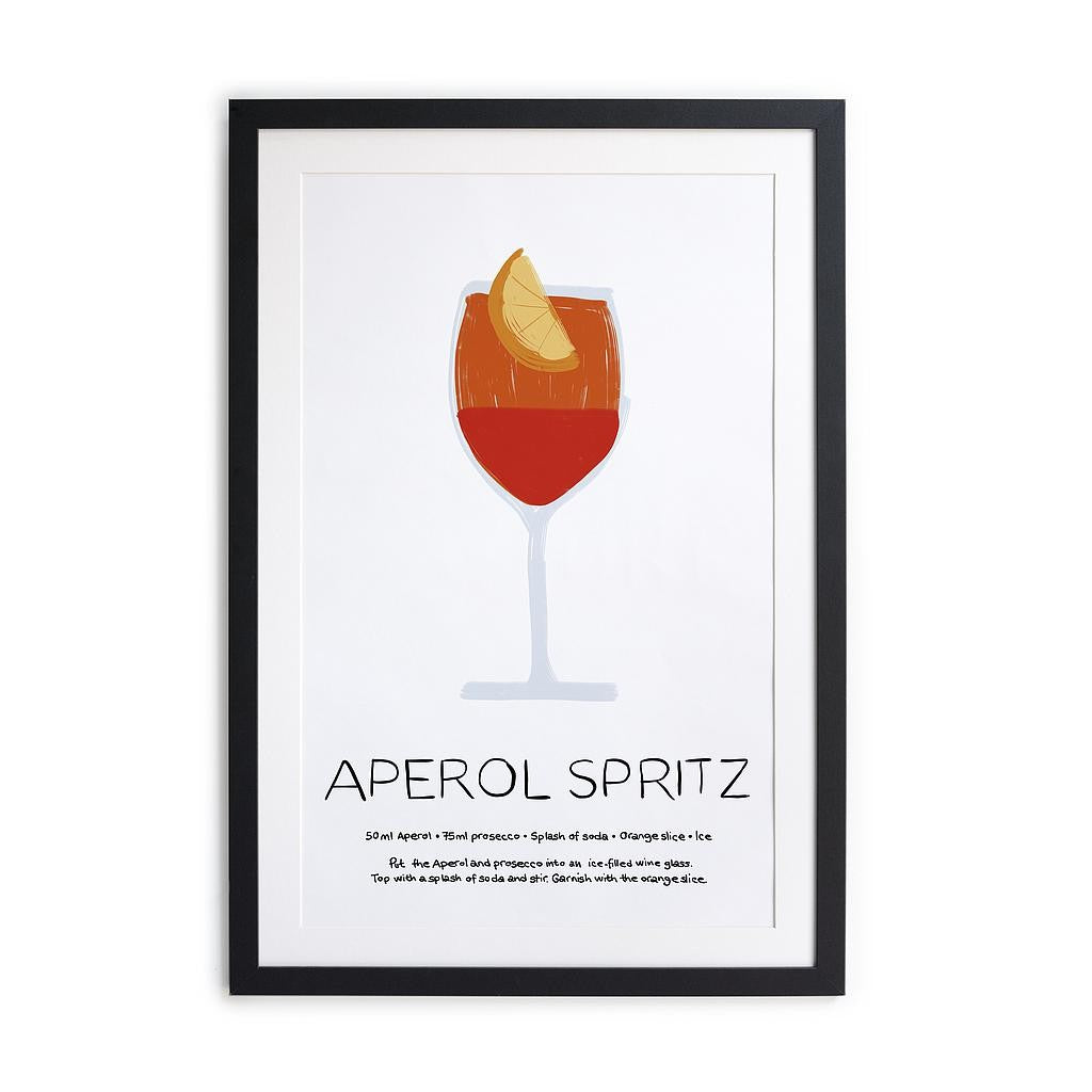 Cuadro moldura negra 50x40 (Aperol)