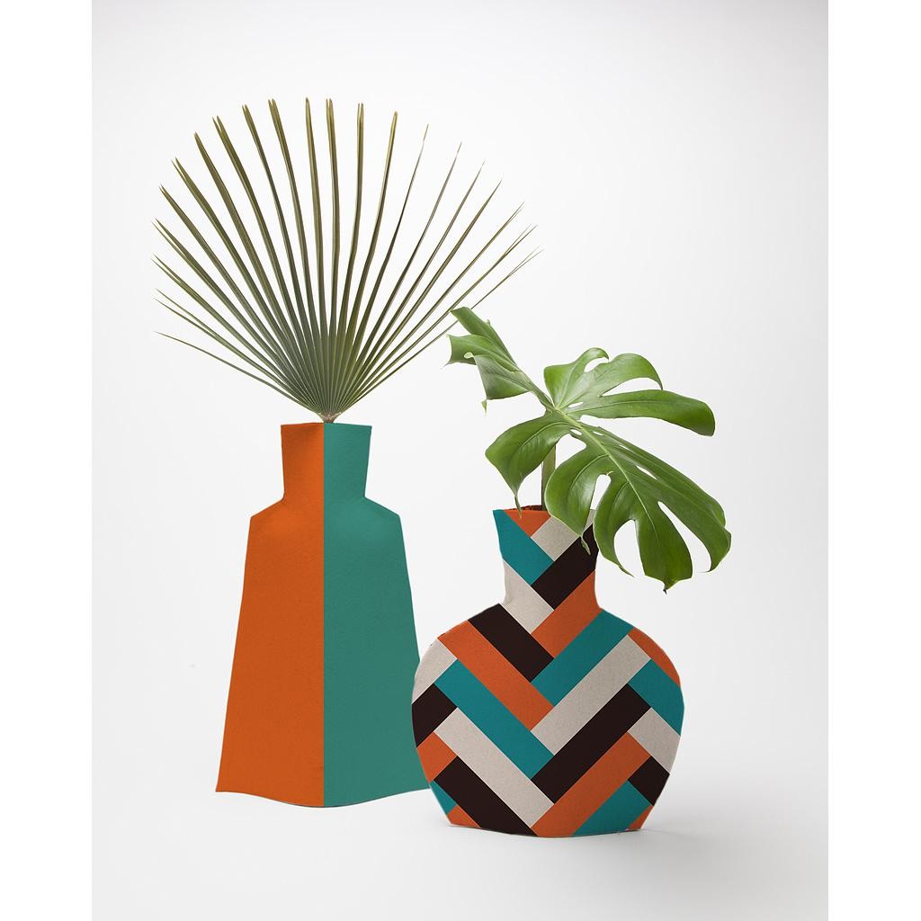 Flower Vases XL (Orange Block)
