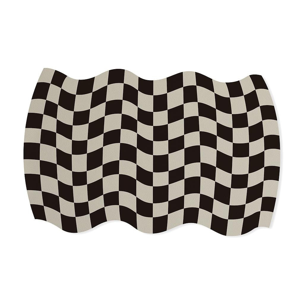 Desk Mat (Checkered Waves)