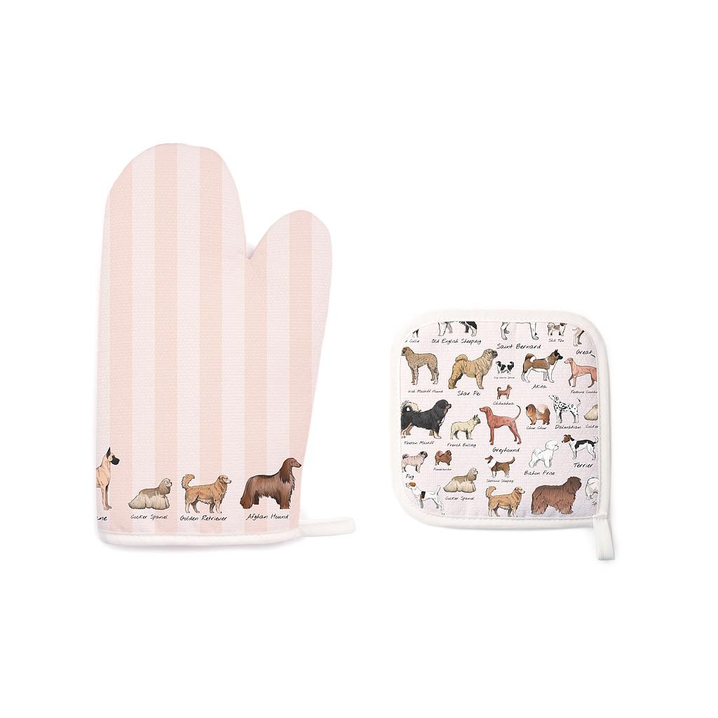 Kitchen Mittens Set (Dog Types)