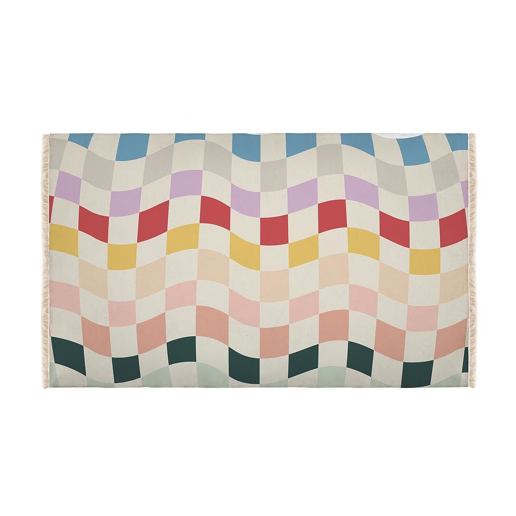 Fringes Rug (Colorful Checkered)