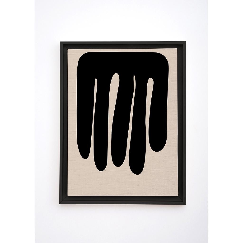 Floating Frame 60x40 (Black Abstract 2)