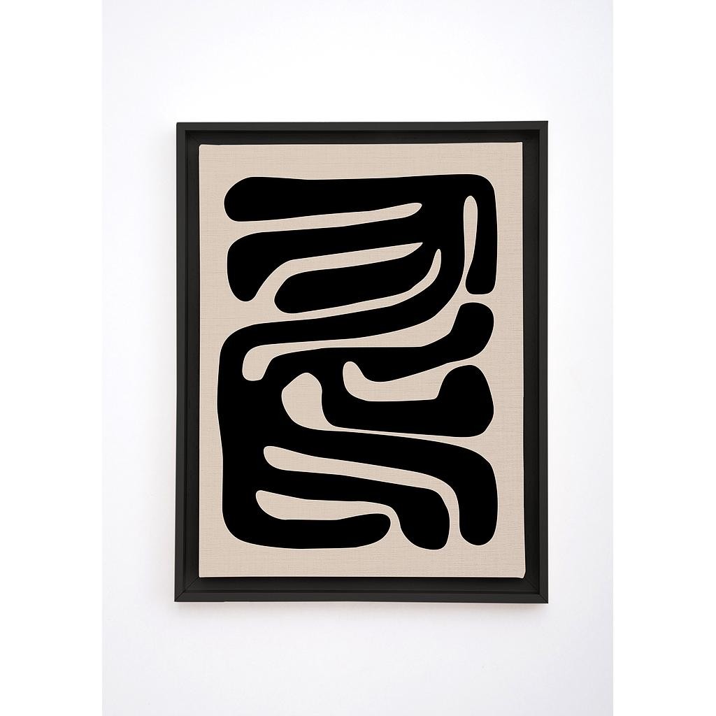 Floating Frame 60x40 (Black Abstract)