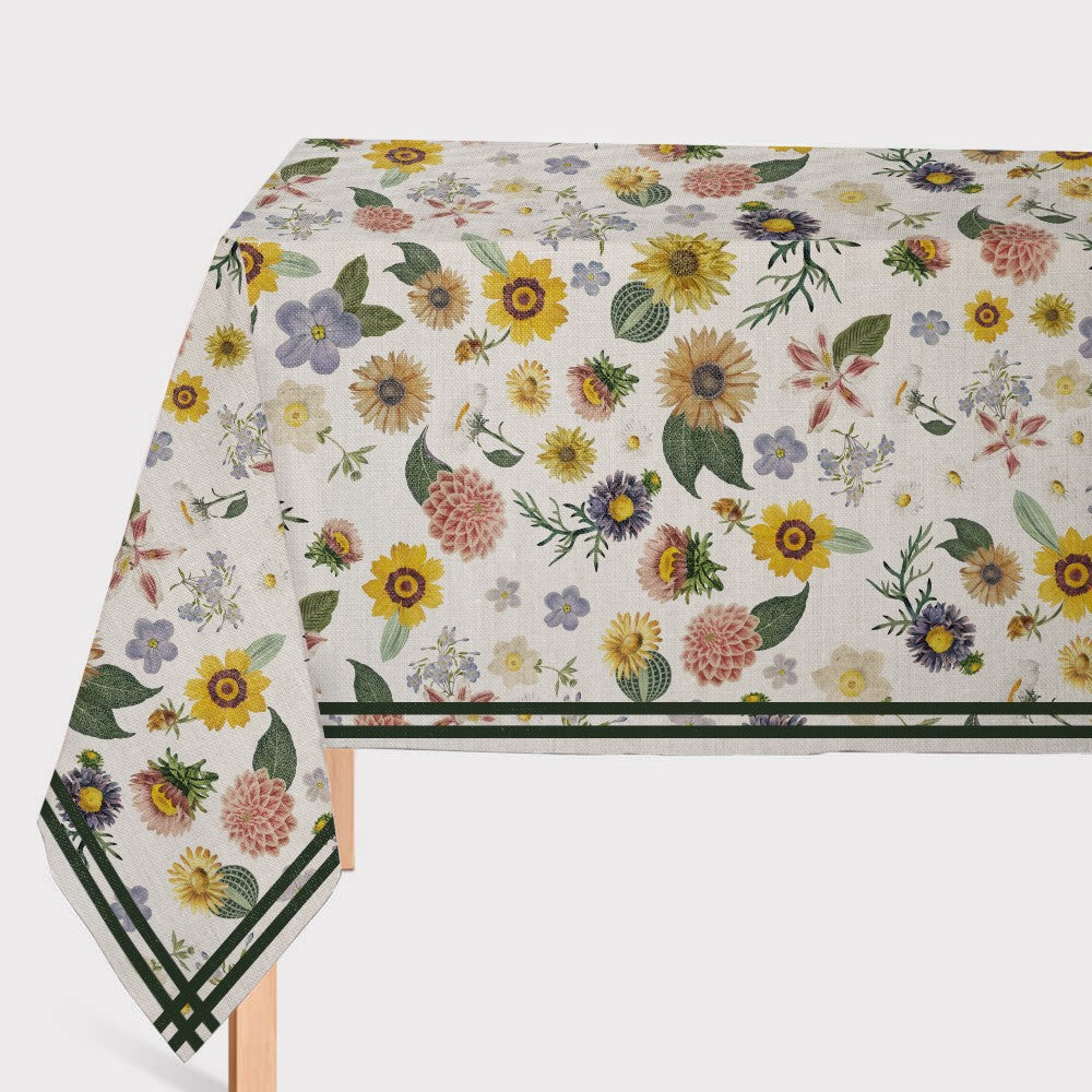 Mantel de lino140x200 (Watercolor Flowers)