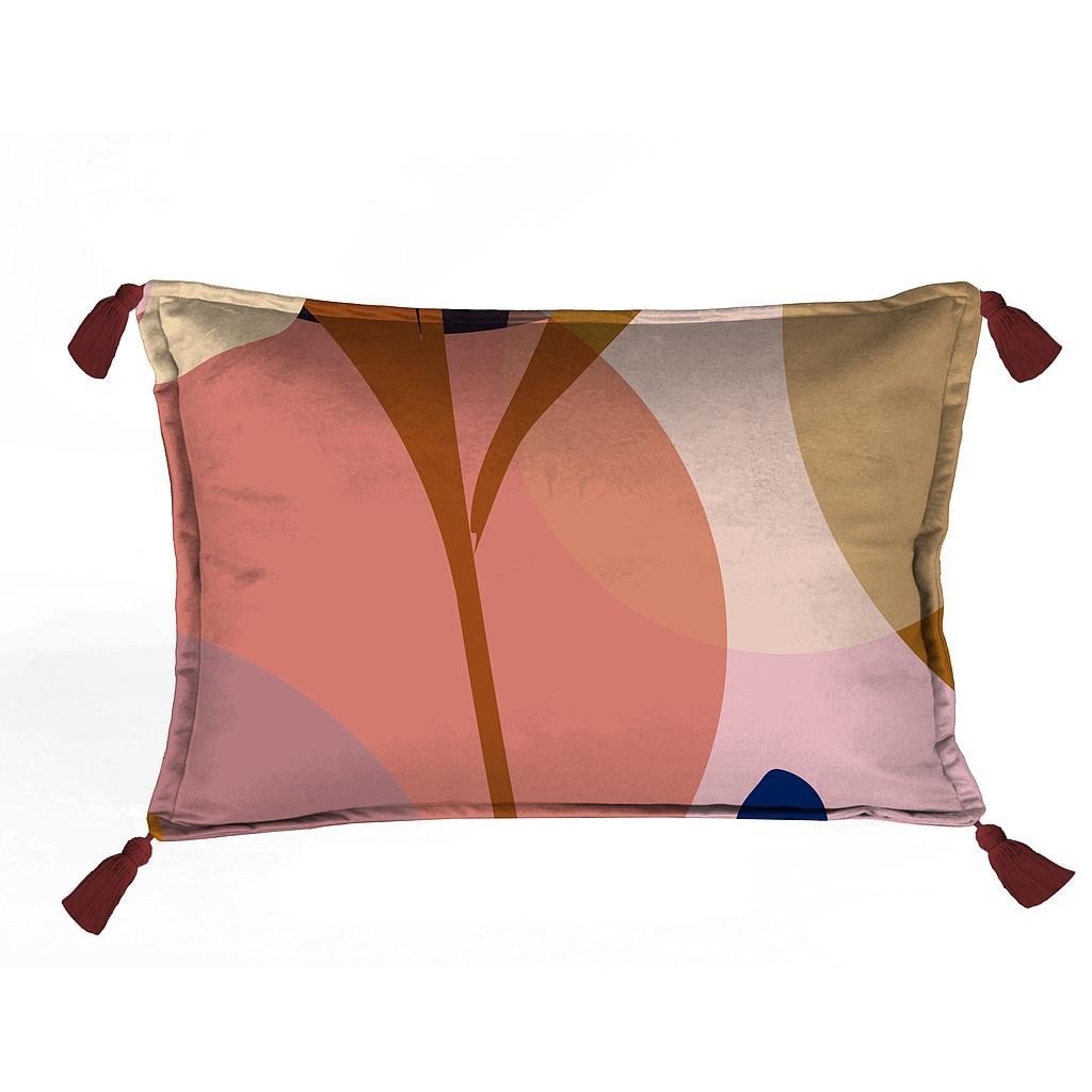 Cojin 50x35 Terciopelo Borlas (Colourful Details)