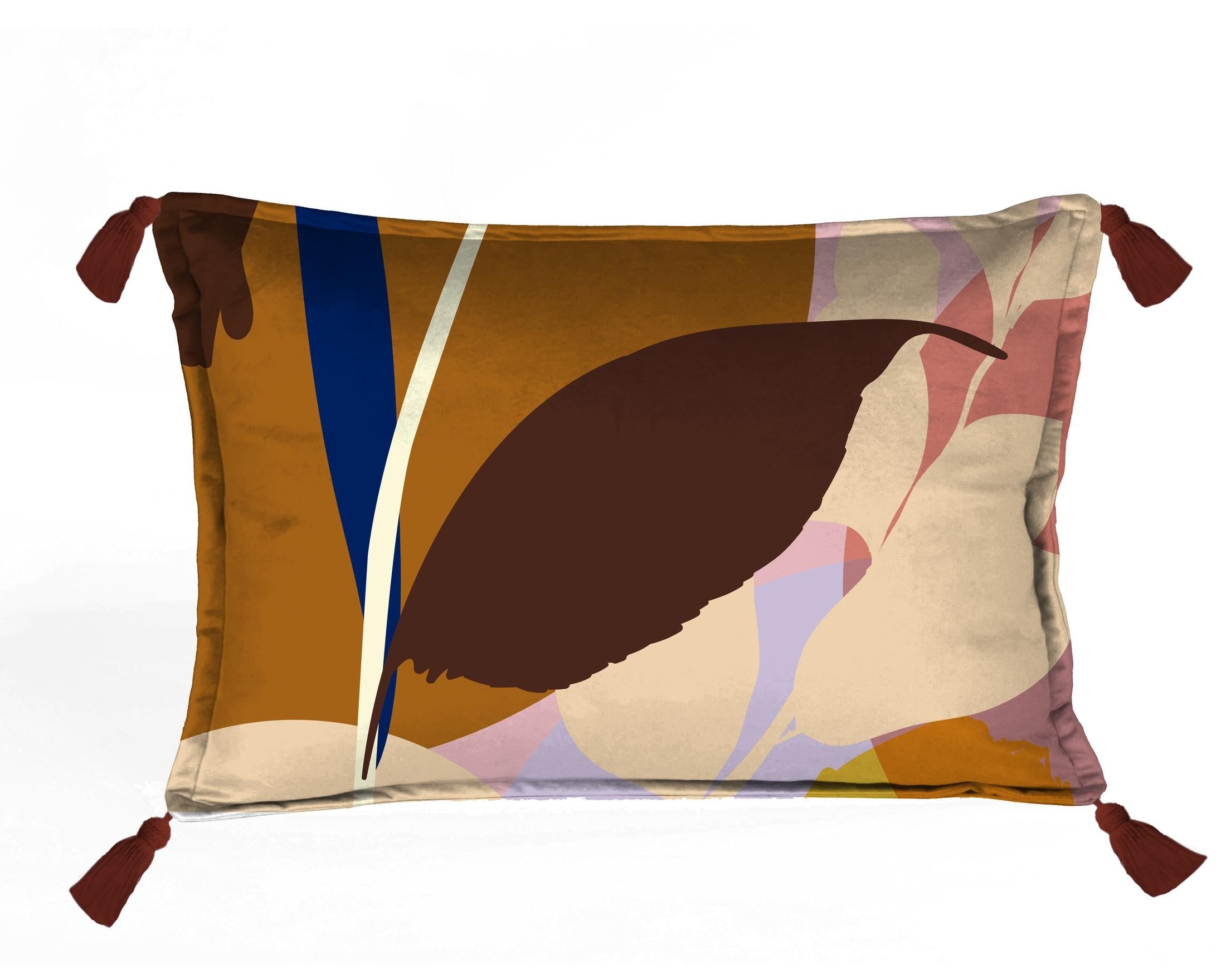 Cojin 50x35 Terciopelo Borlas (Colourful Details)