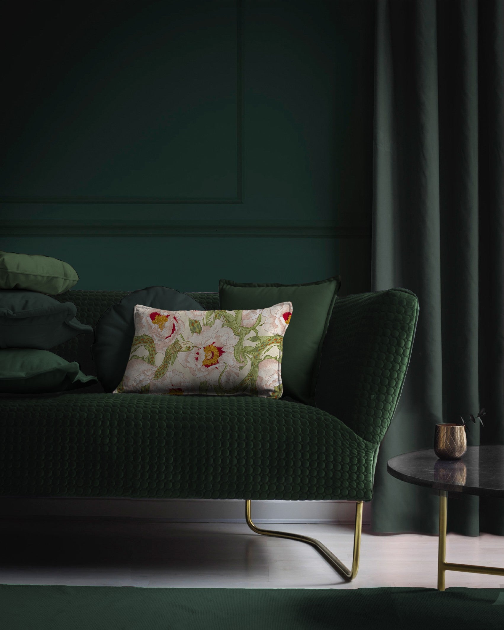 Cojin Terciopelo 45x45 (Dark Green)