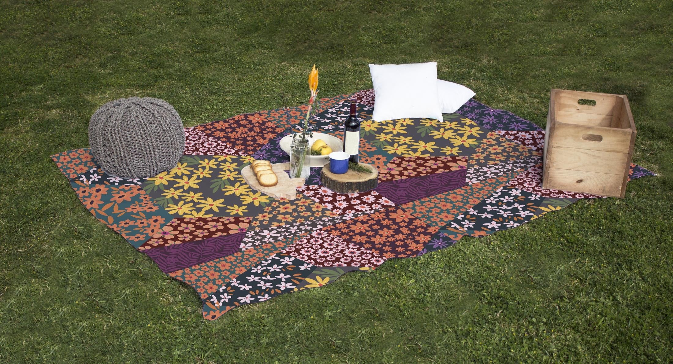 Manta Picnic (Flowers Patchwork)