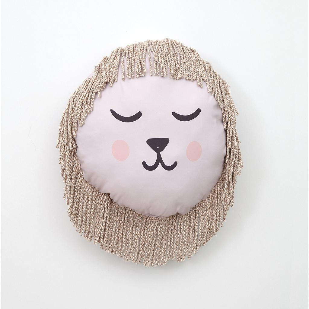 Cojin Redondo Fleco (Lion Face)