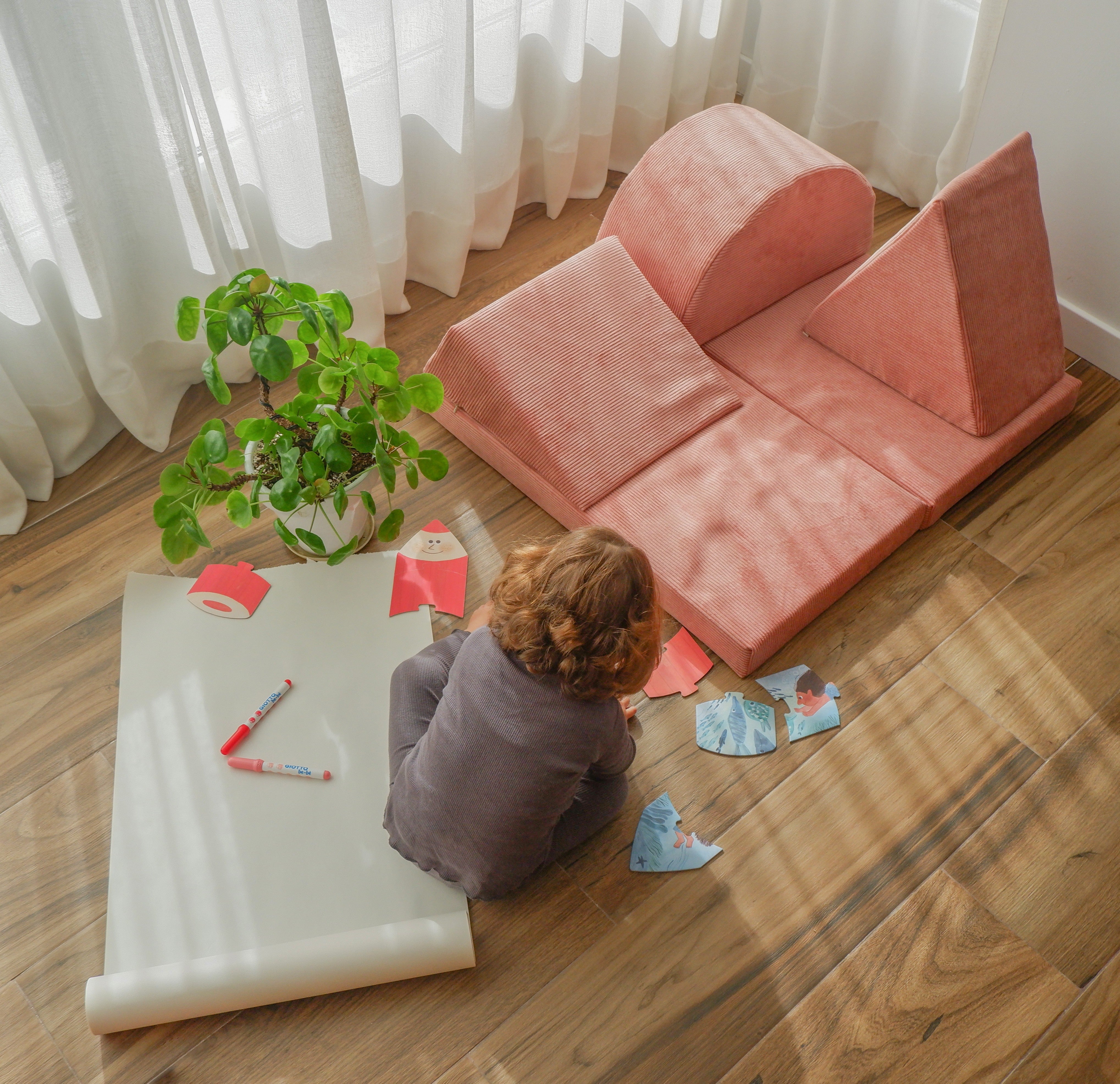 Bloque Psicomotricidad Montessori Triangle Pink