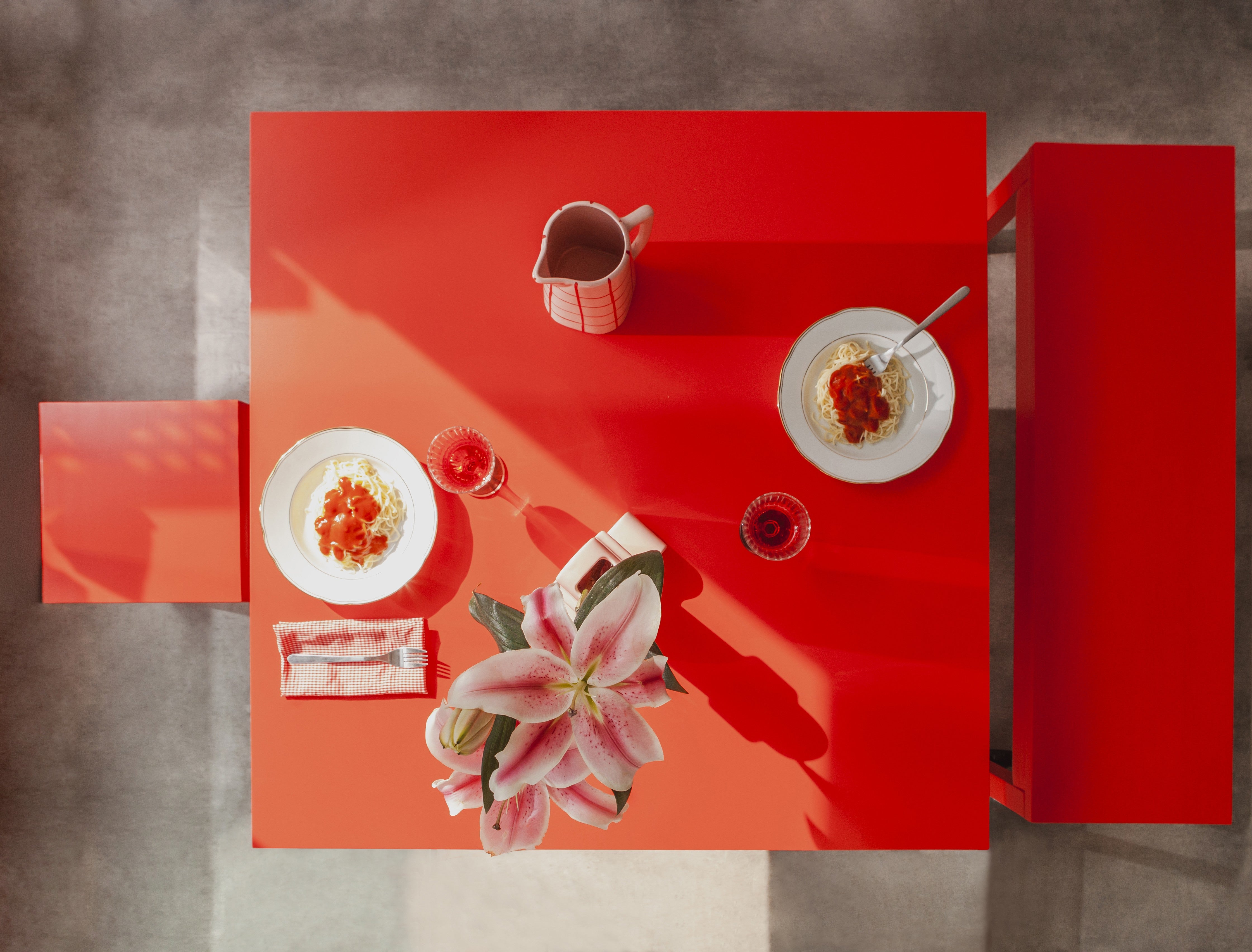 Mesa de comedor cuadrada Matilda Flame 100x100