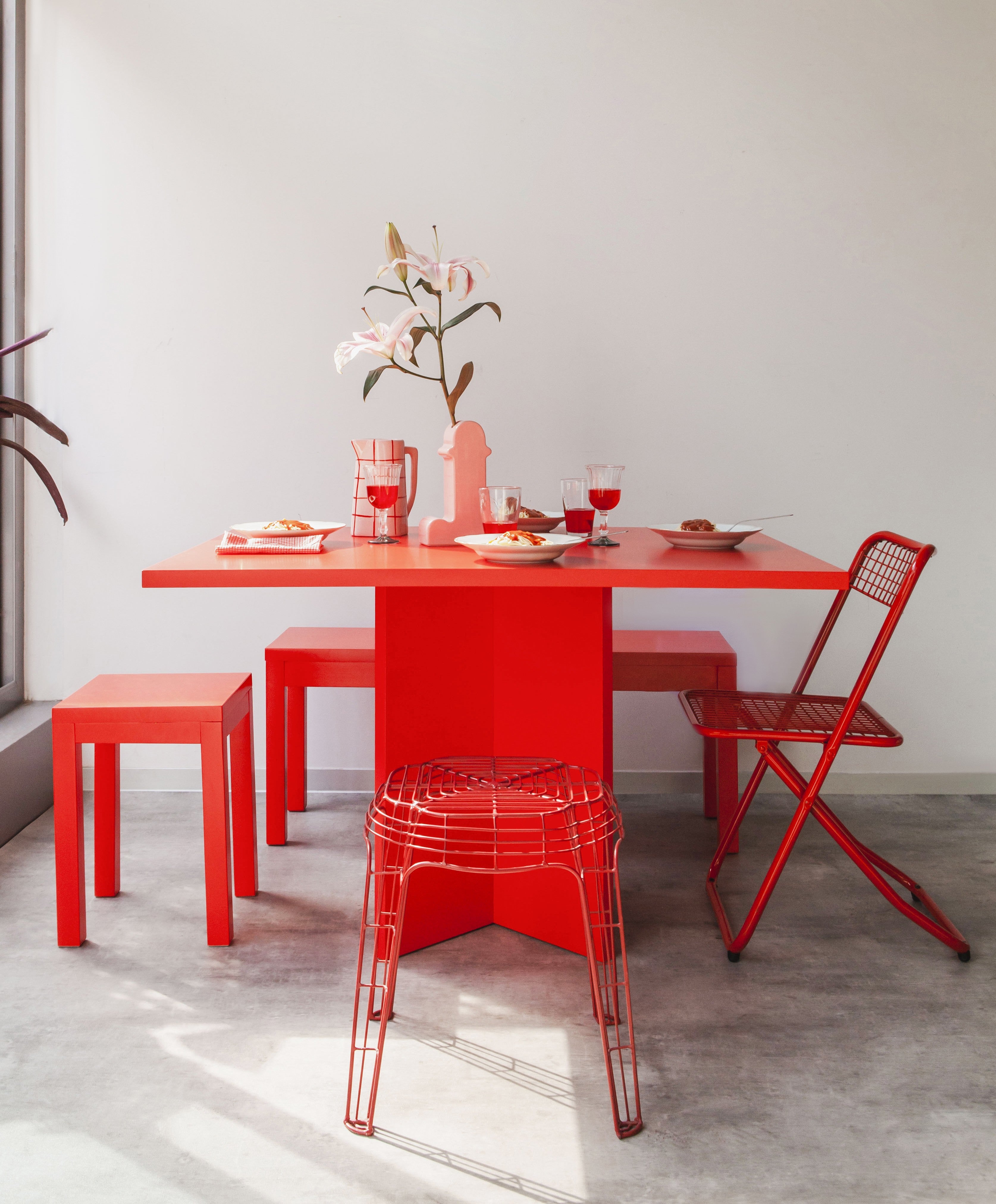 Mesa de comedor rectangular Matilda Flame 120x90