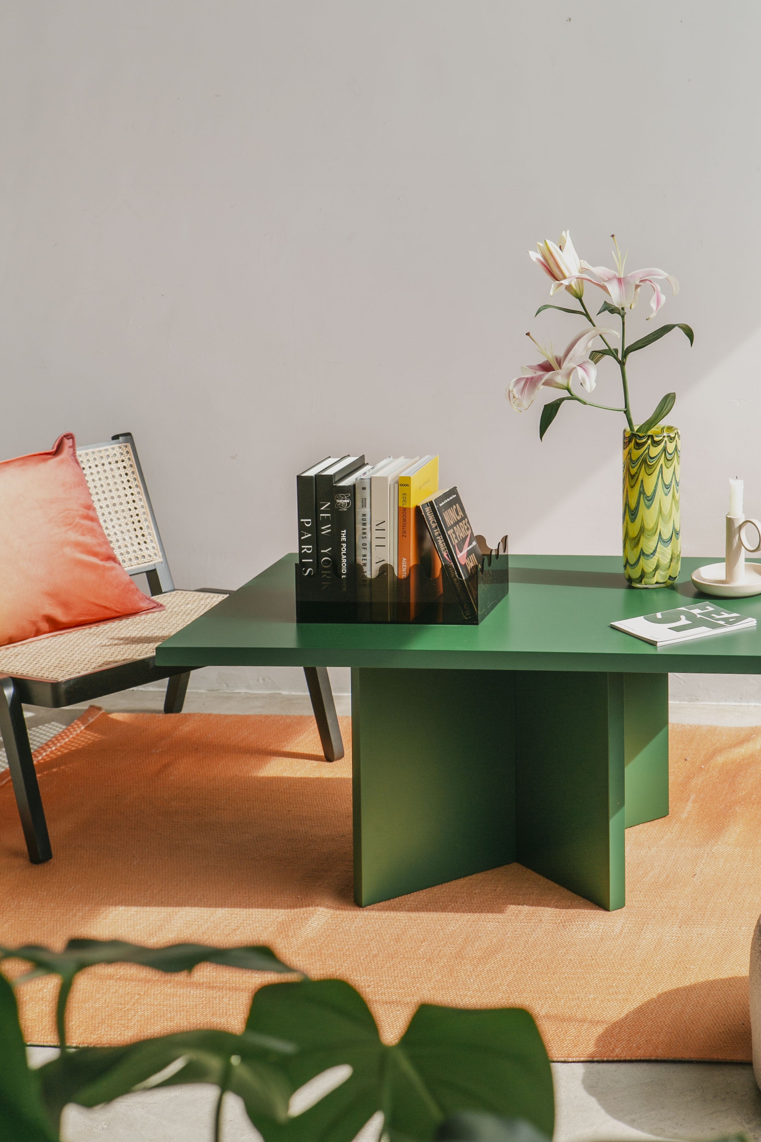 Mesa baja rectangular Charla Cedar 100x60