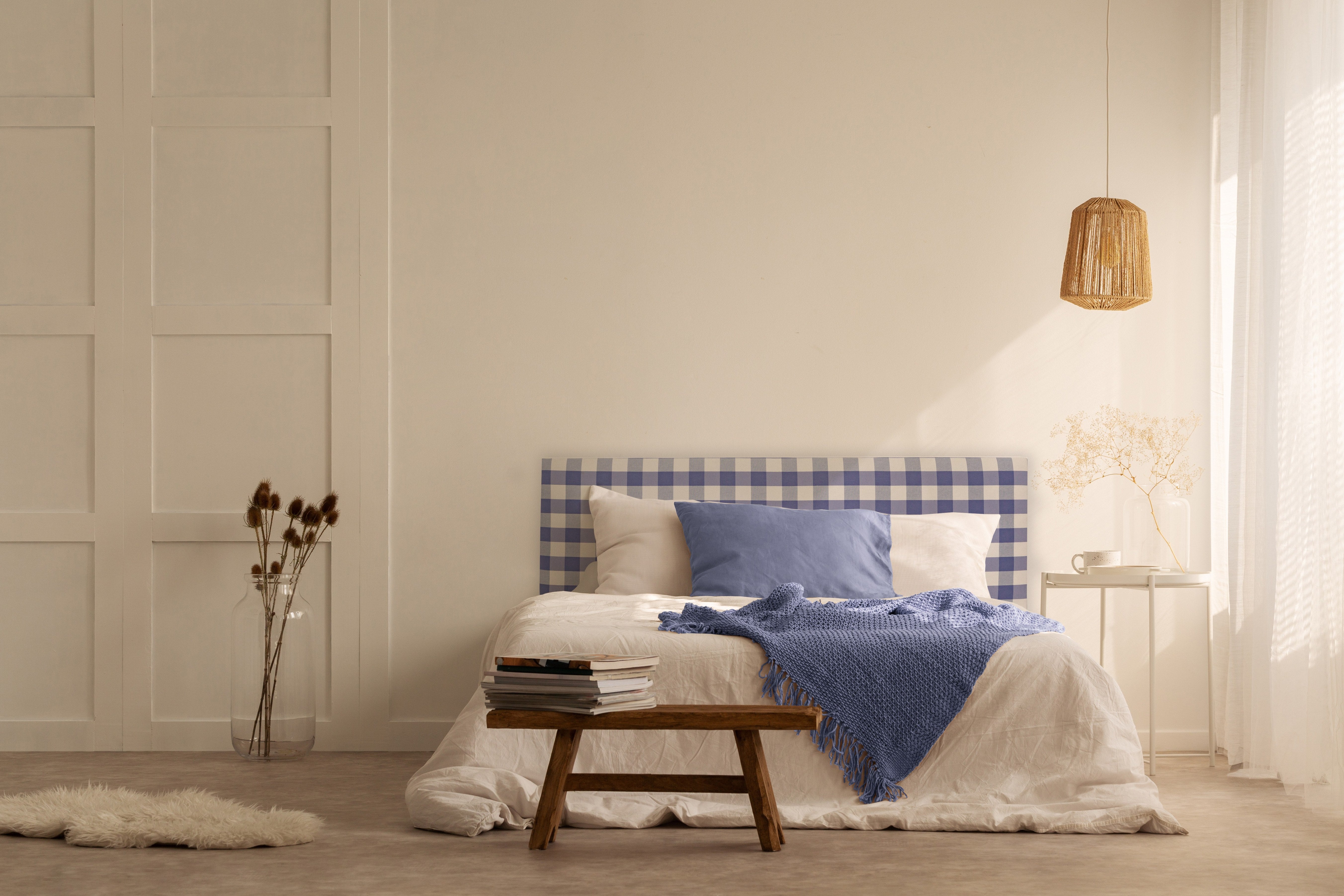 Tête de lit Billy 135 Vichy Bleu