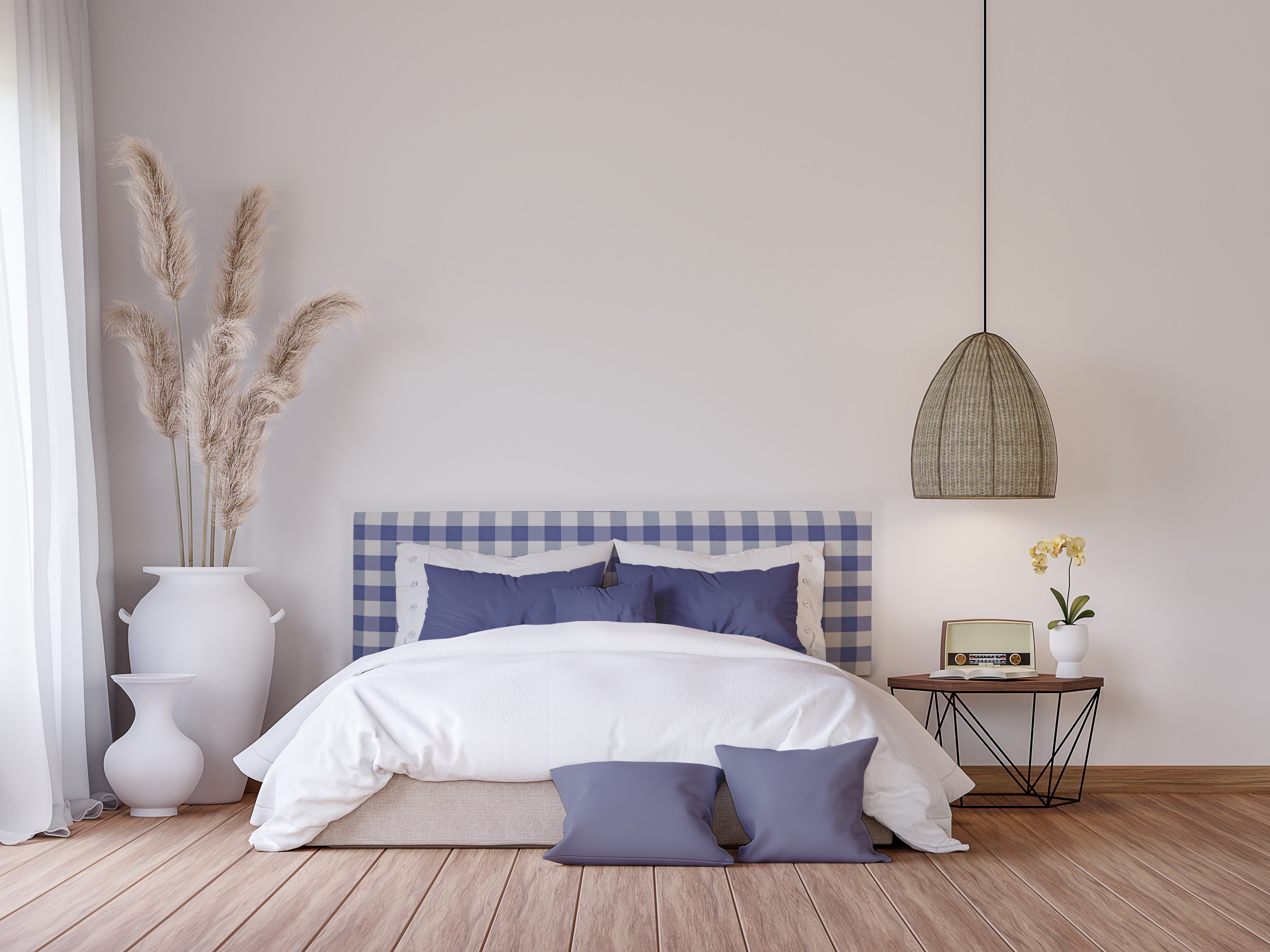 Tête de lit Billy 135 Vichy Bleu