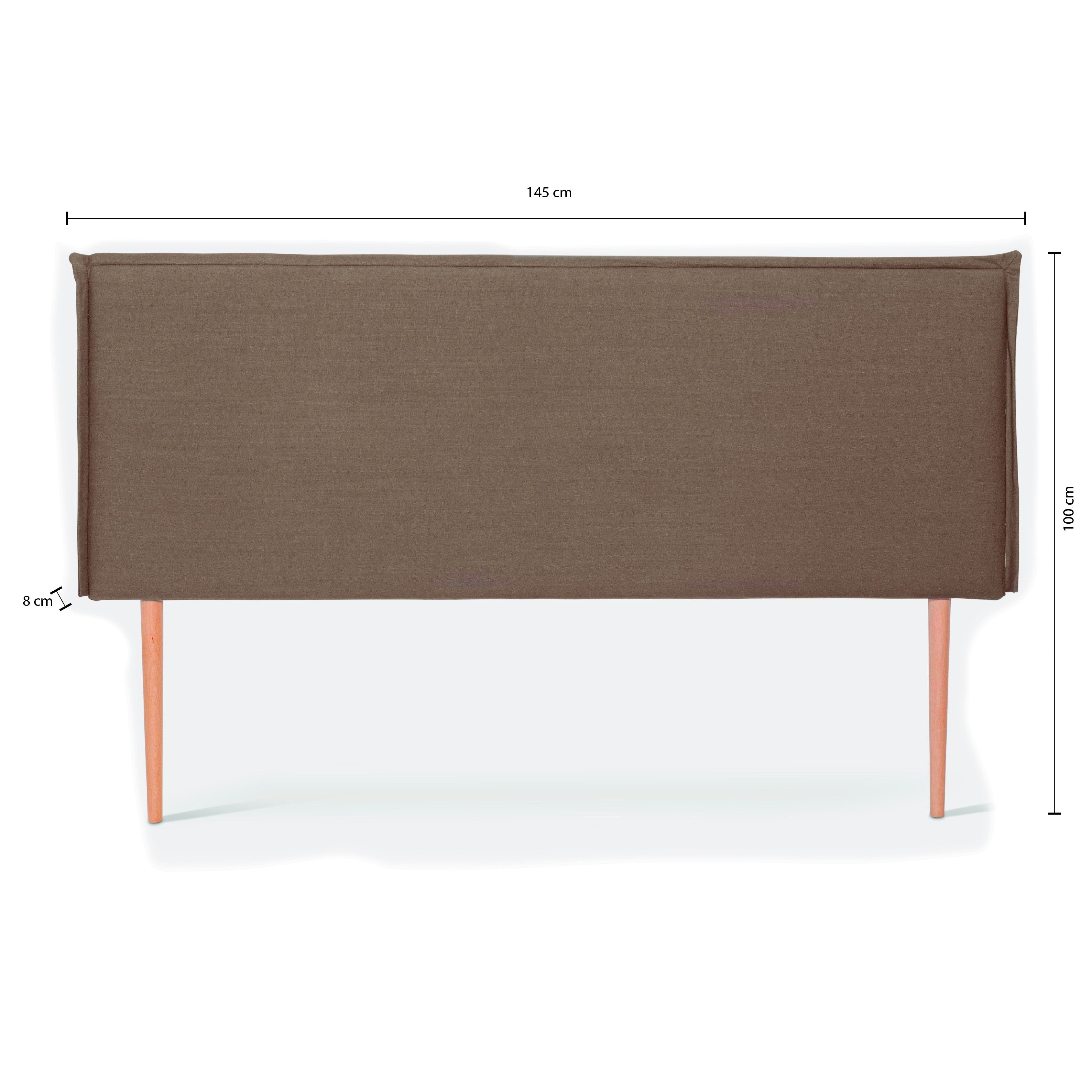 Headgear upholstered Linen 135 Edmond Brown