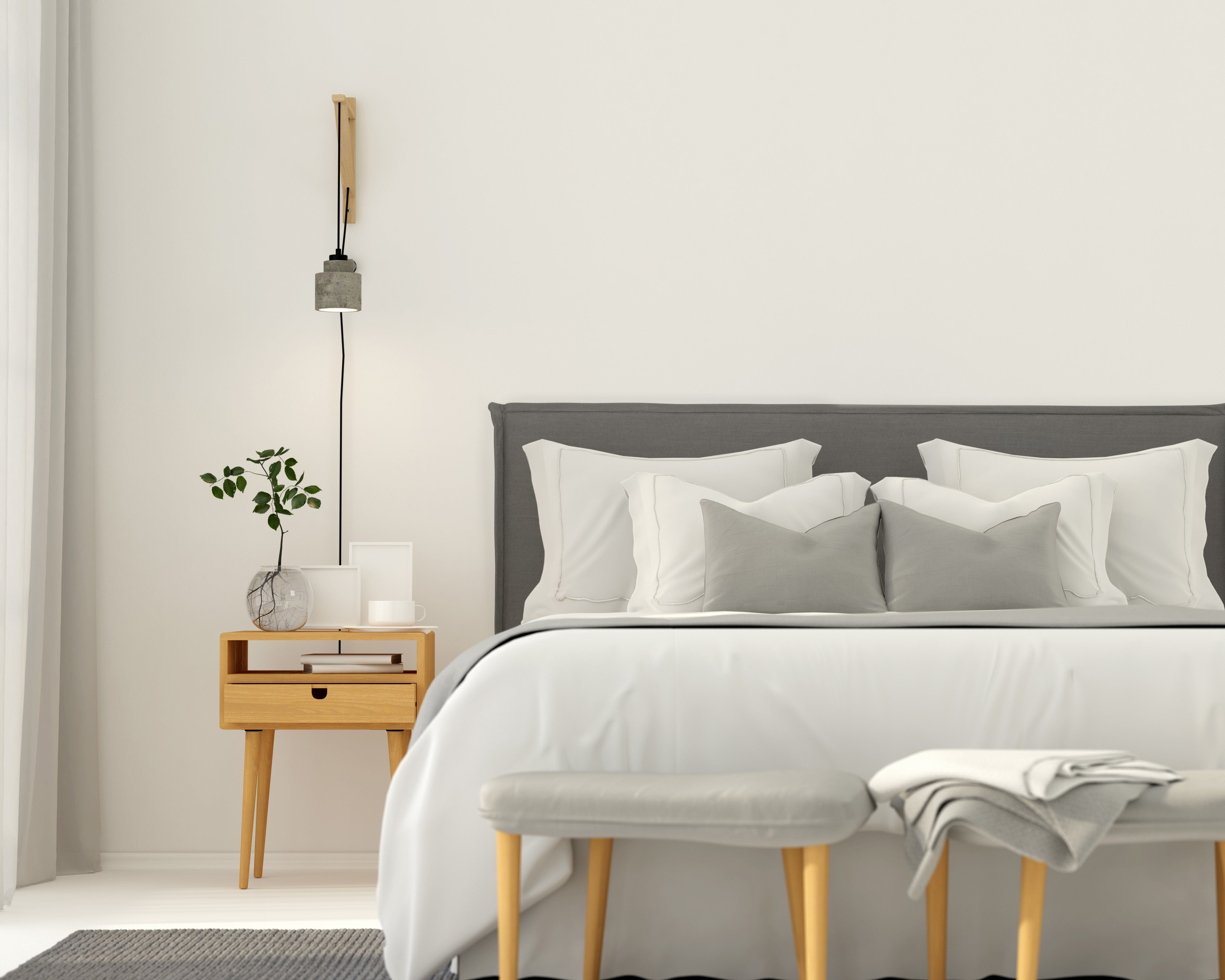 Cabecero tapizado lino 150 Edmond Gris