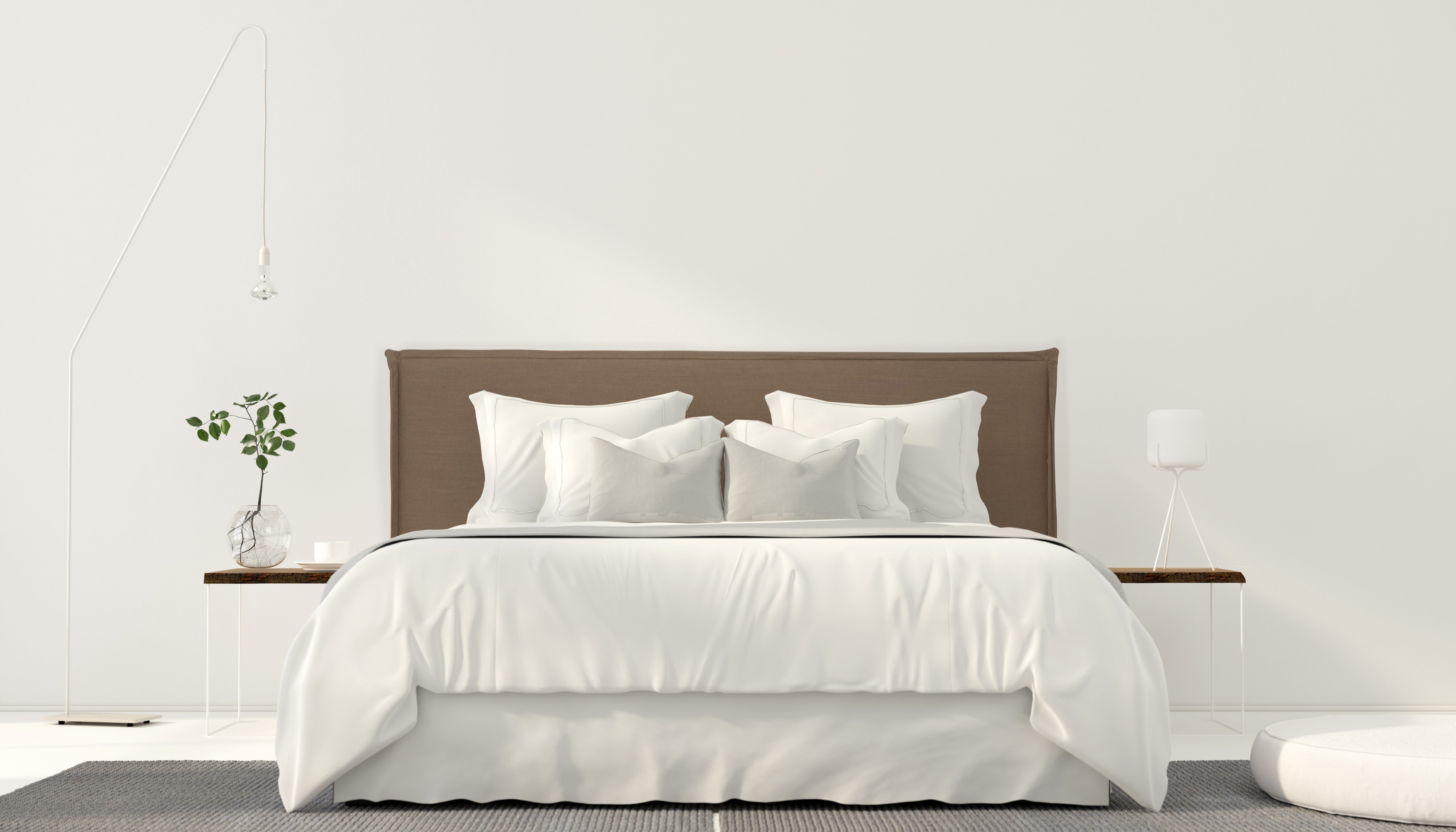 Cabecero tapizado lino 150 Edmond Marron