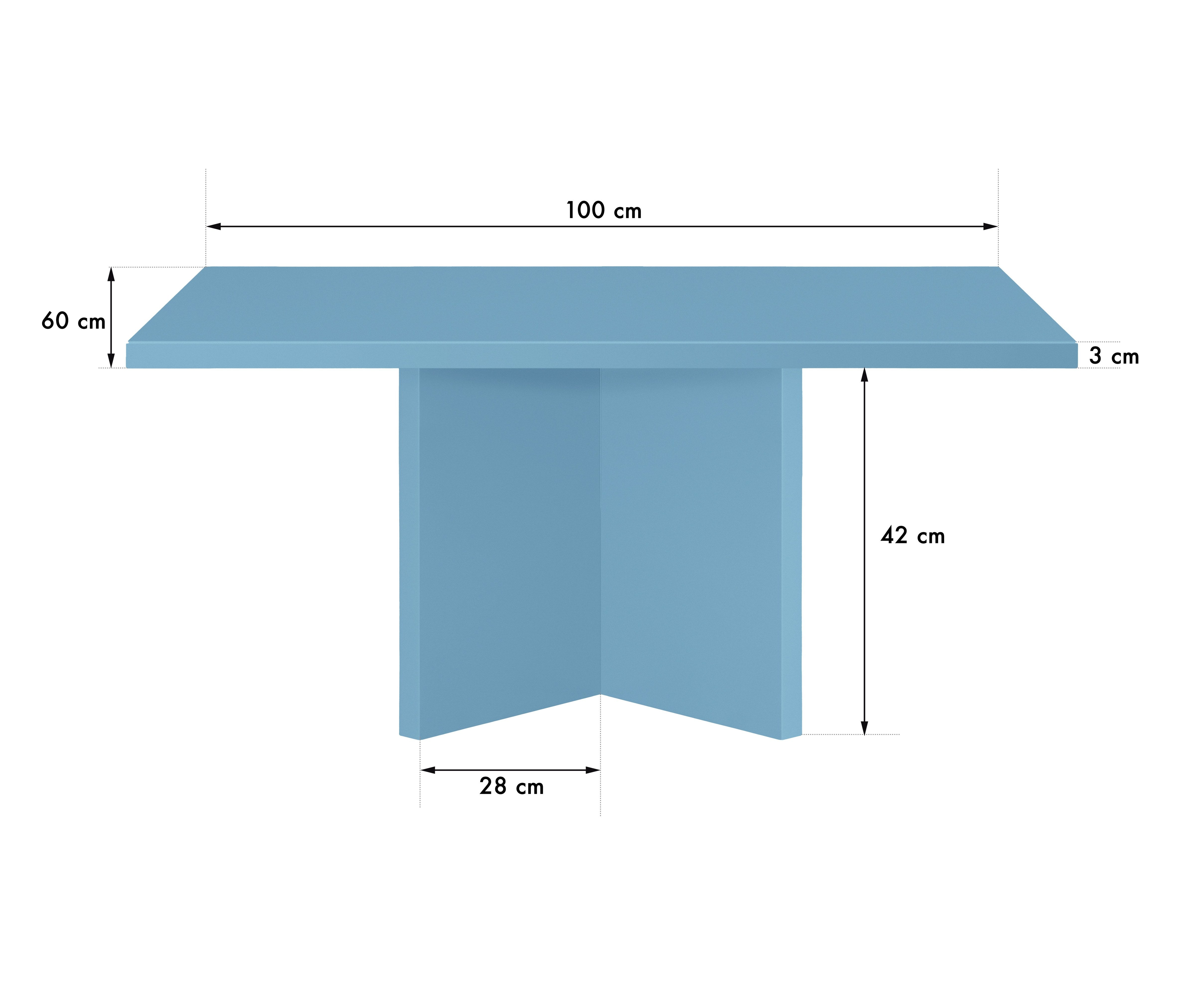 Mesa baja rectangular Charla Cornish 100x60