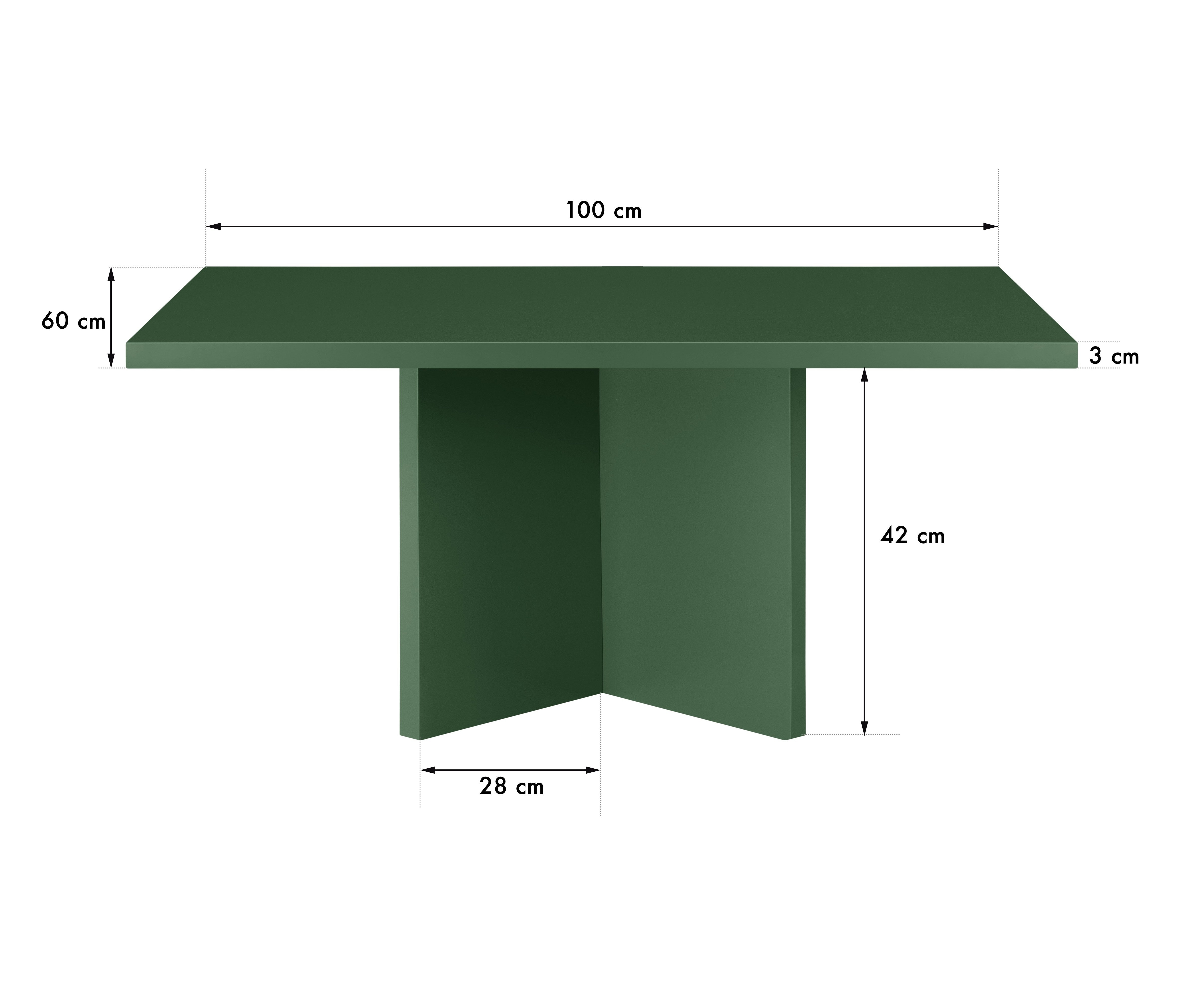 Mesa baja rectangular Charla Cedar 100x60