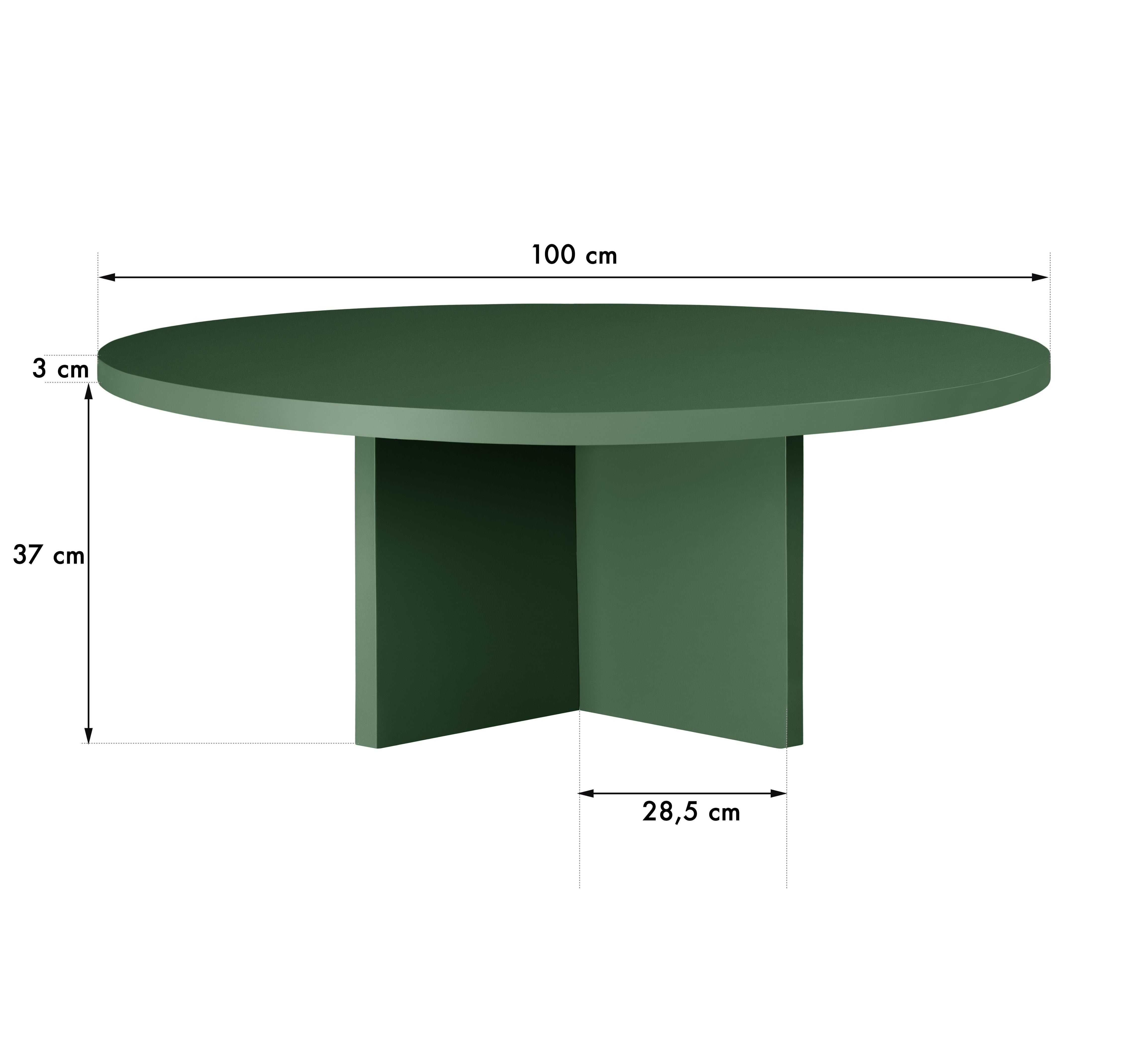 Mesa baja redonda Pausa Cedar 100