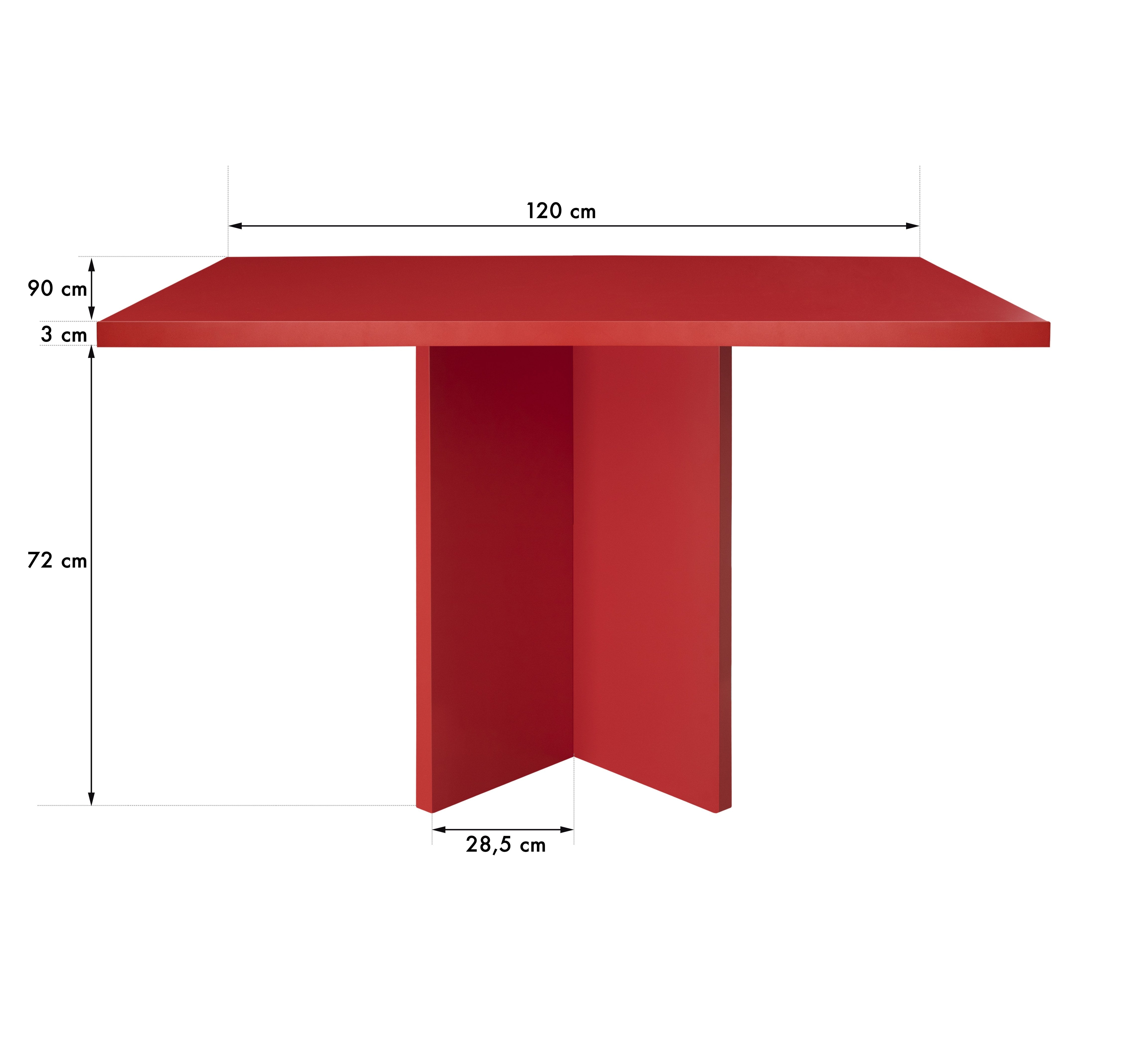 Mesa de comedor rectangular Matilda Flame 120x90